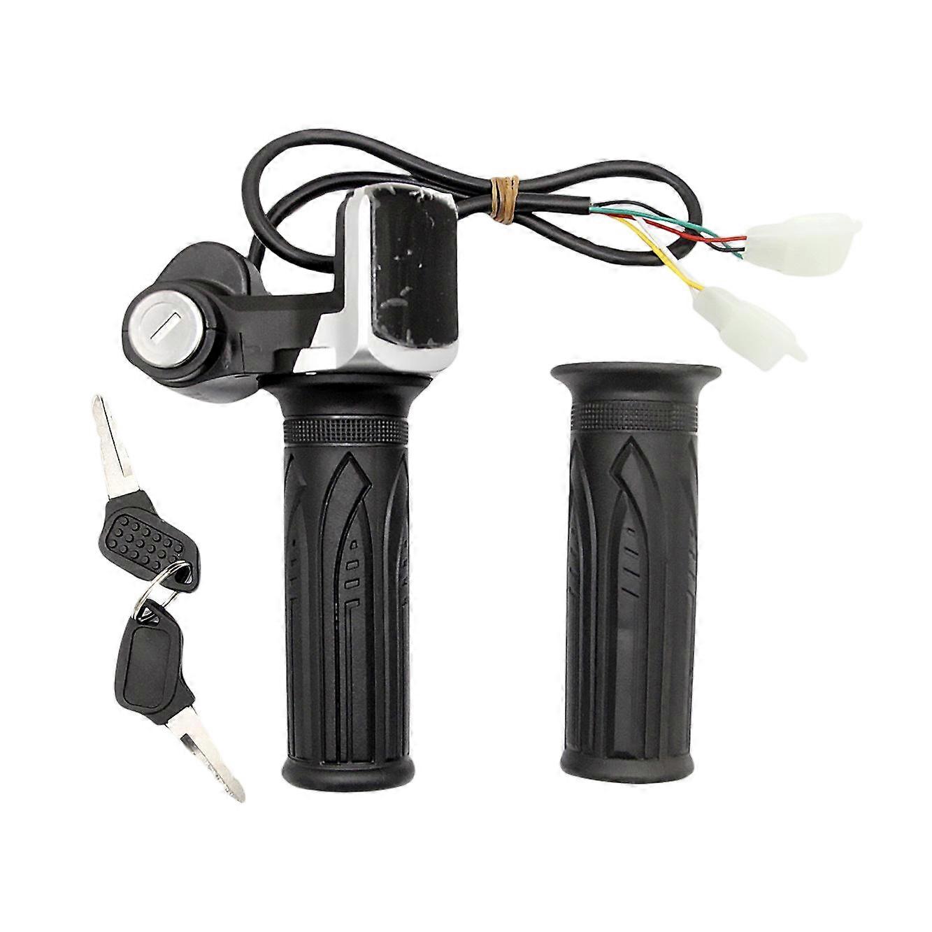 Electric bicycle handle grips, suitable for various models, with lock display function
