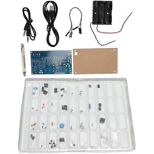 DIY Kit for Nuclear Radiation Detector, Portable Handheld Geiger Counter, Solderless Unassembled Parts, Radiation Dosimeter 380V-550V