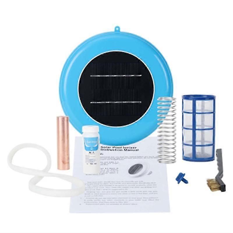 Solar pool ionizer with copper silver ion technology for swimming pool purification