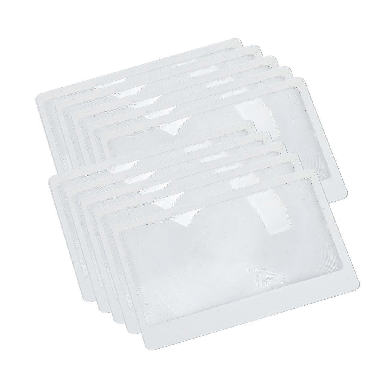 10x pocket magnifier / magnifying glass map / magnifying glass / reading assistance Credit card format 3 times zoom transparent