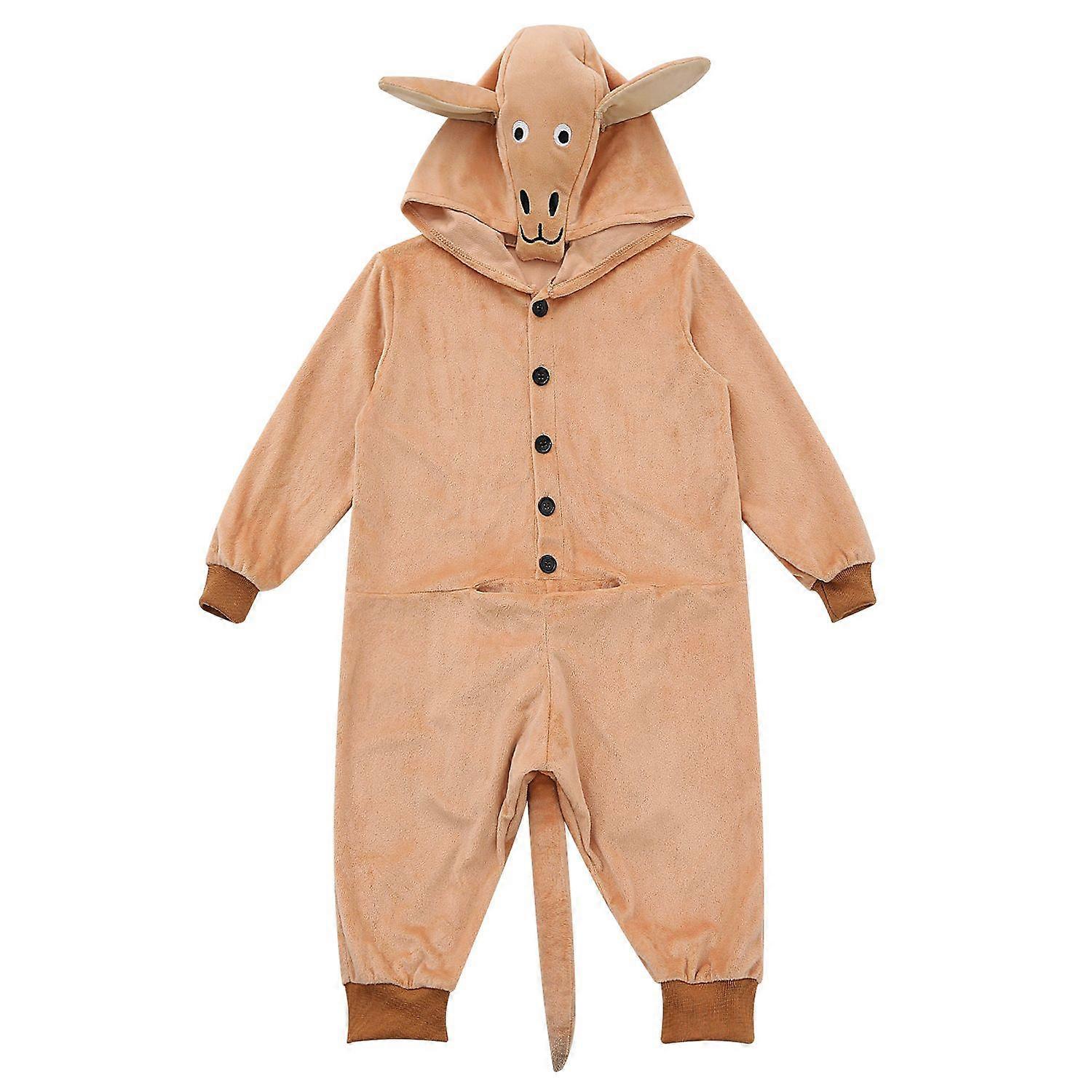 Kangaroo Jumpsuit Animal Full Body Pajamas Christmas Carnival One-piece Kigurumi for Kids
