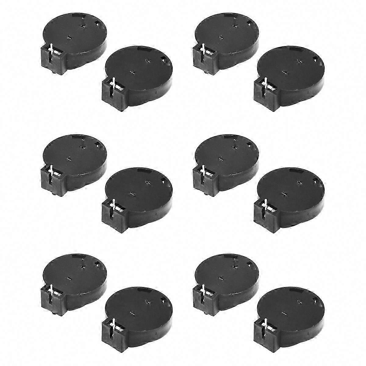 12 Pcs CR2450 Coin Cell Button Battery Socket Holder Case with 2 Pins