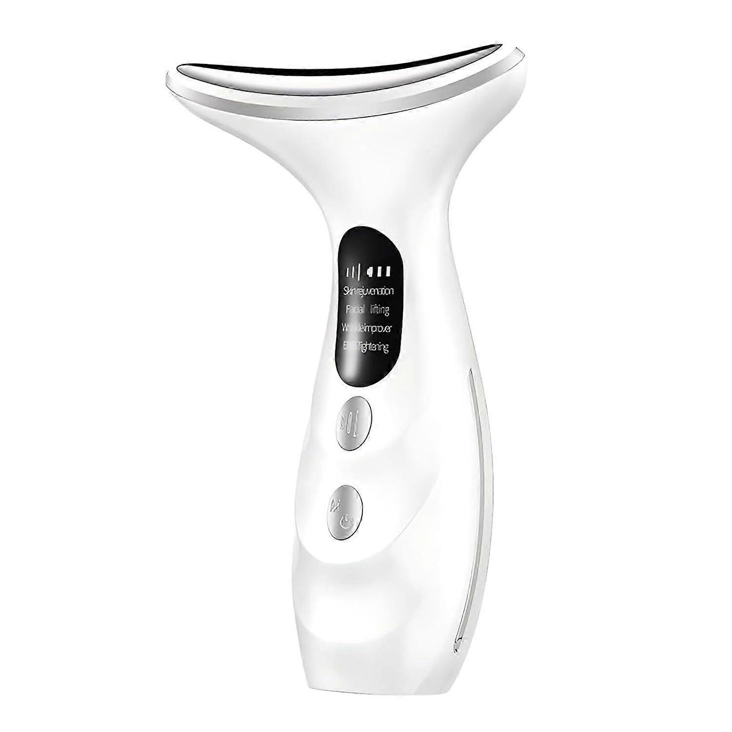 4 Modes 45C EMS Face & Neck Massager - Skin Firming, Anti-Wrinkle, Rejuvenation & Lifting Device(White)