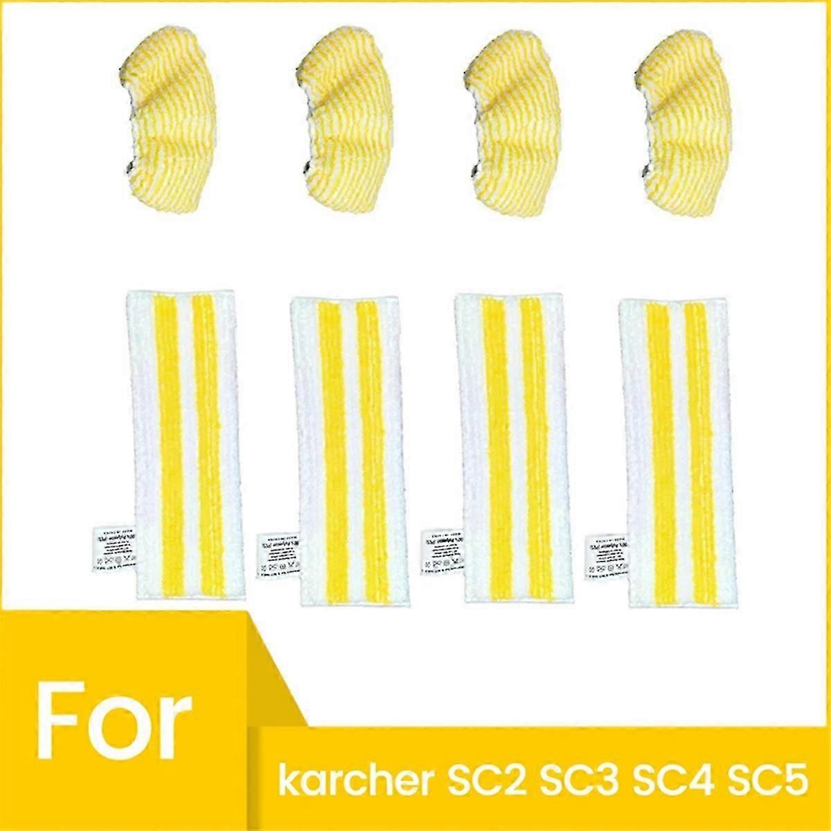 8-Piece Steam Mop Pad Replacement Kit for Karcher SC2 SC3 SC4 SC5 Steam Cleaner Microfiber Mop Cloth
