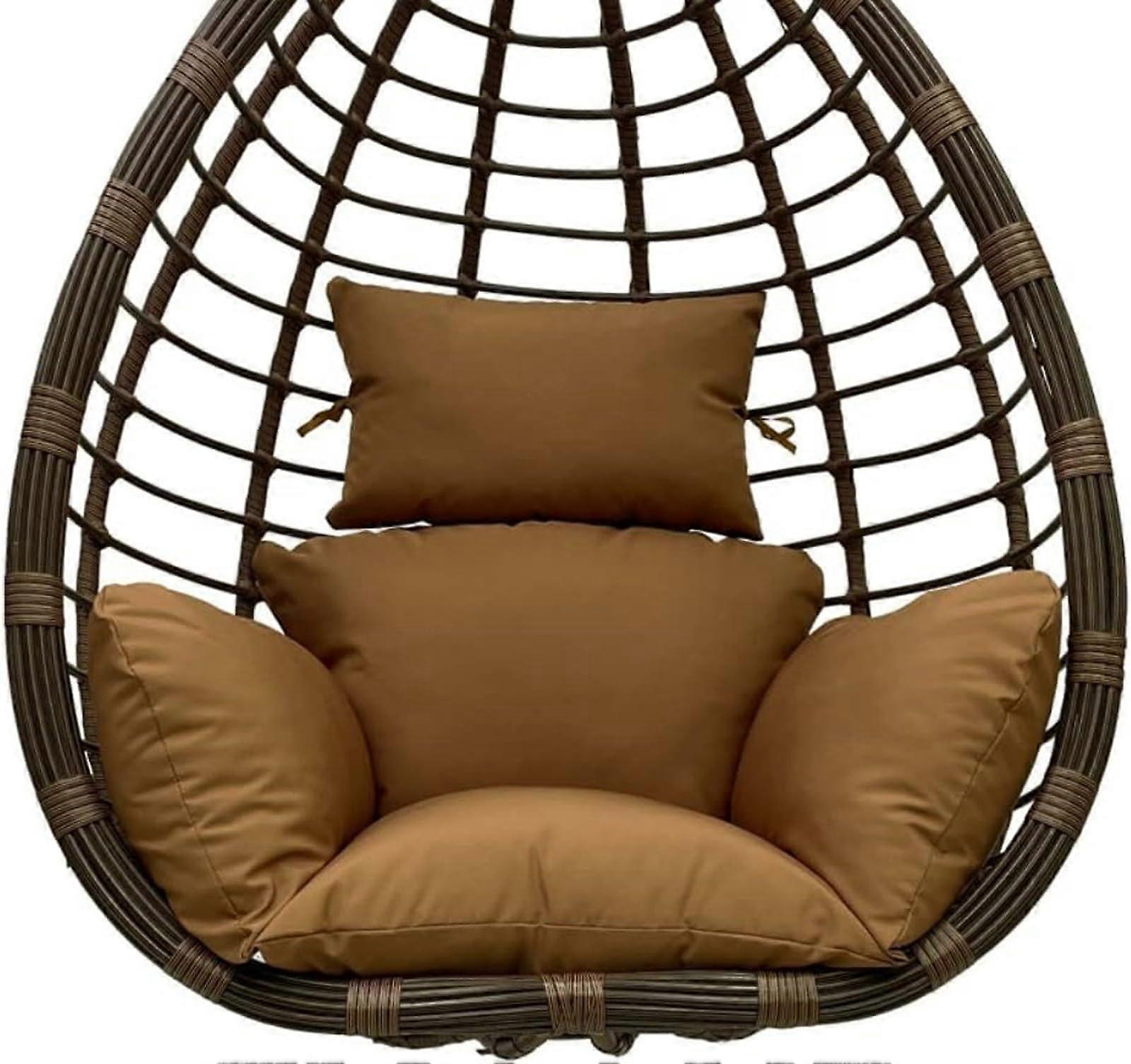 Swing Egg Chair Cushion Outdoor Hanging Basket Hammock Cushion Waterproof Replacement With Headrest And Armrests Size D
