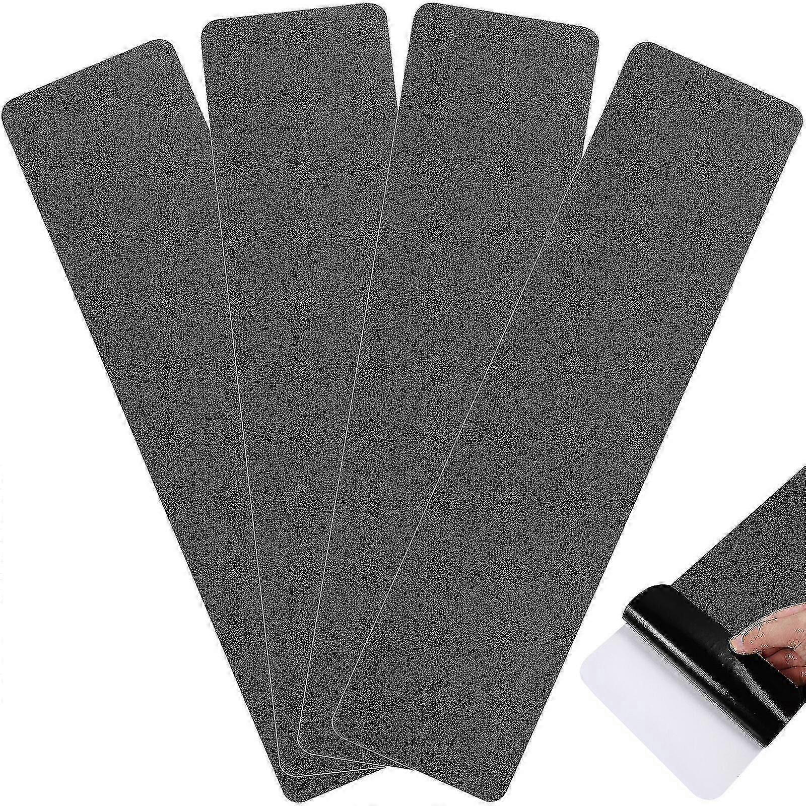 4 stk. utendørs trappetrinnstape, sklisikre tape, vanntette grepstape, høyt grep, sklisikre sikkerhetstape