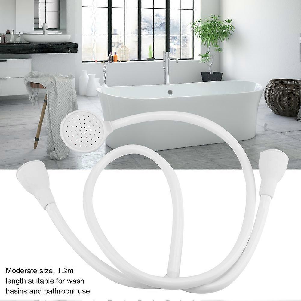 Double Tap Push On Bath Shower Head with 1.2m Hose, ABS Durable