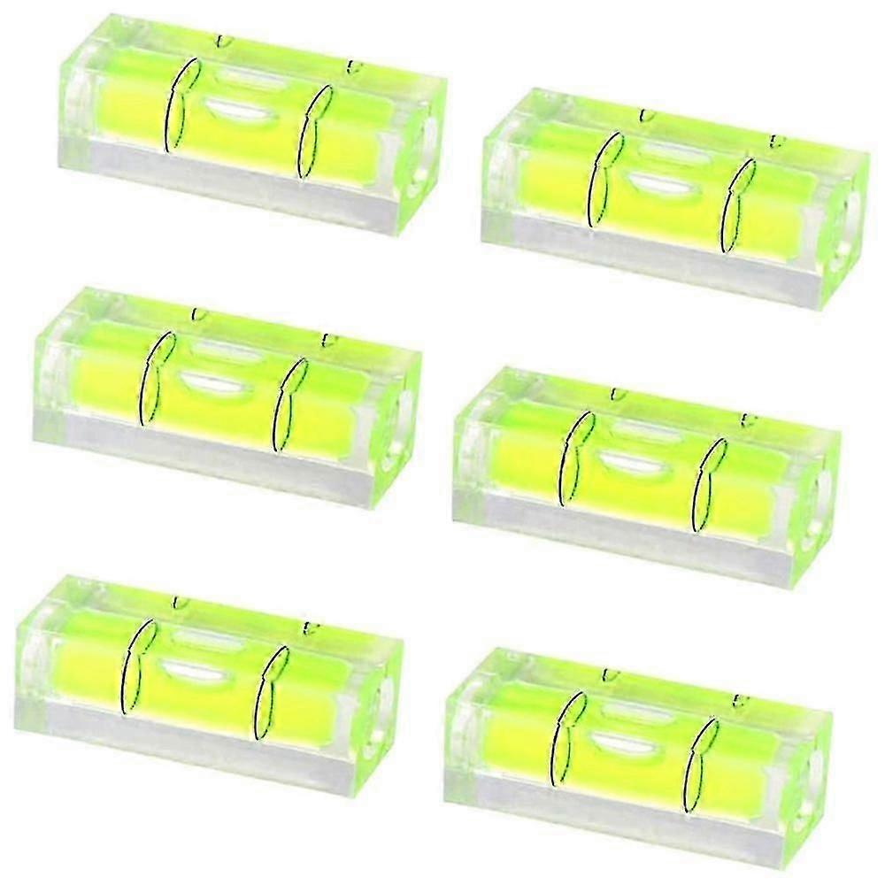 6Pcs Mini Bubble Spirit Level 10X10X29mm Square Levels for Wall Frames Art Displays Picture Hanging