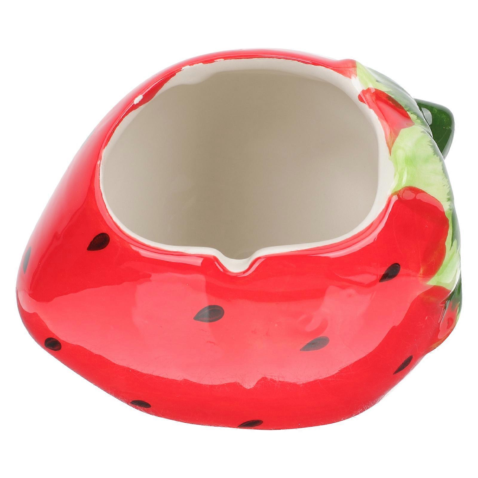 Ceramic Candlestick Strawberry Design for Decorative Use 3Pcs Cartoon Candle Stand