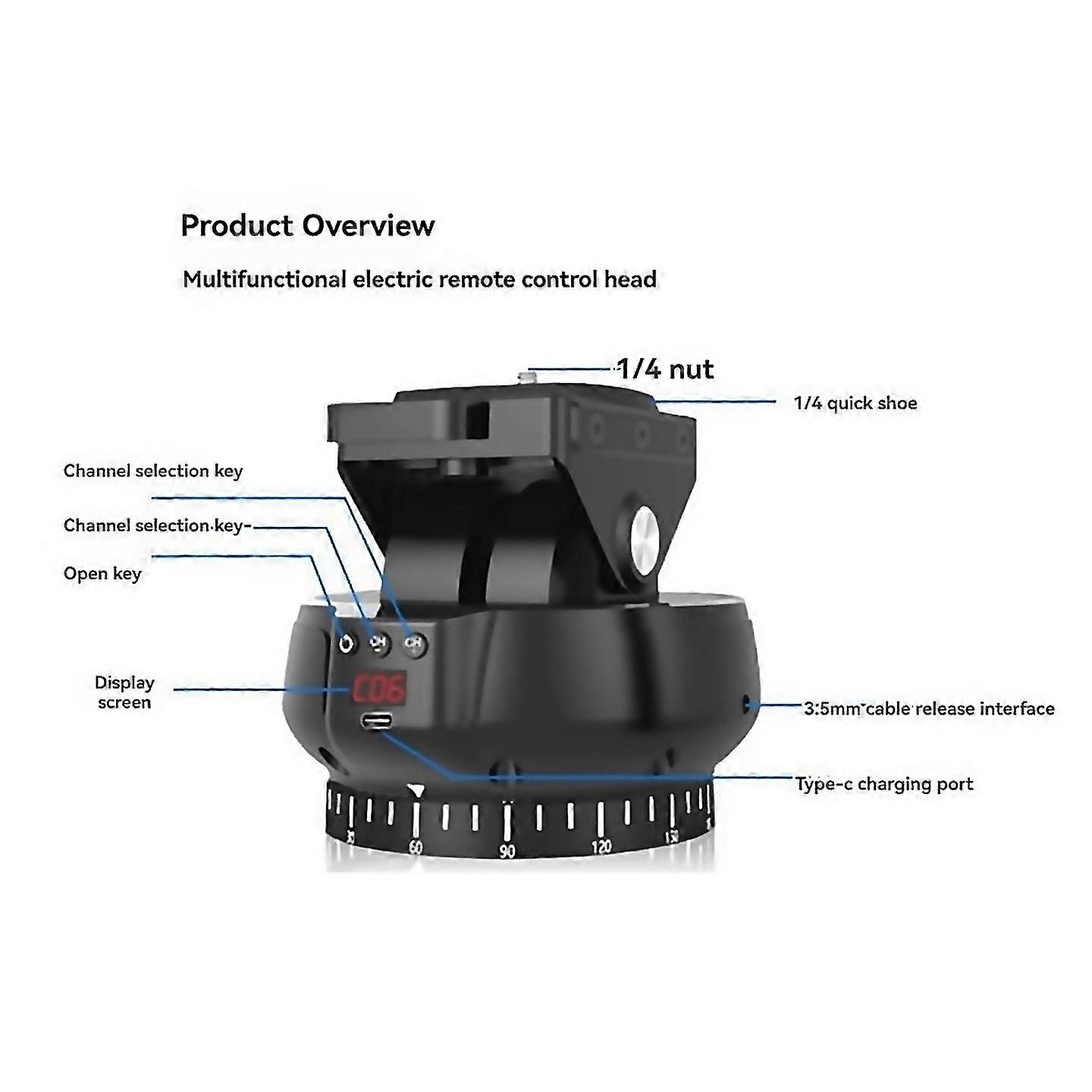For Yt1200 Auto Motorized Rotating Panoramic Remote Control Pan