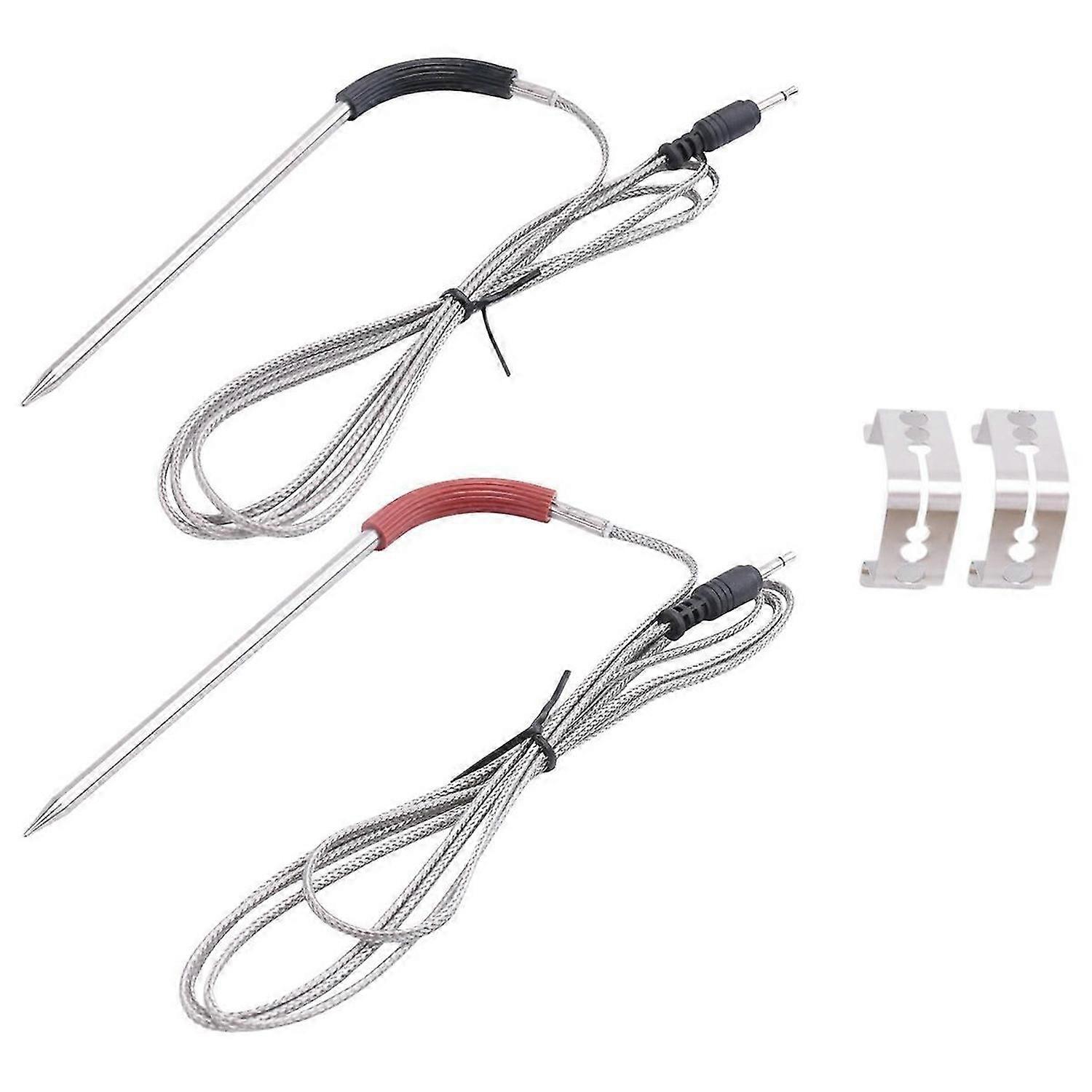 2-Pack مسبار اللحوم Repalcement للشواء والمدخن ، مسبار درجة الحرارة مع ملحقات مشبك التحقيق