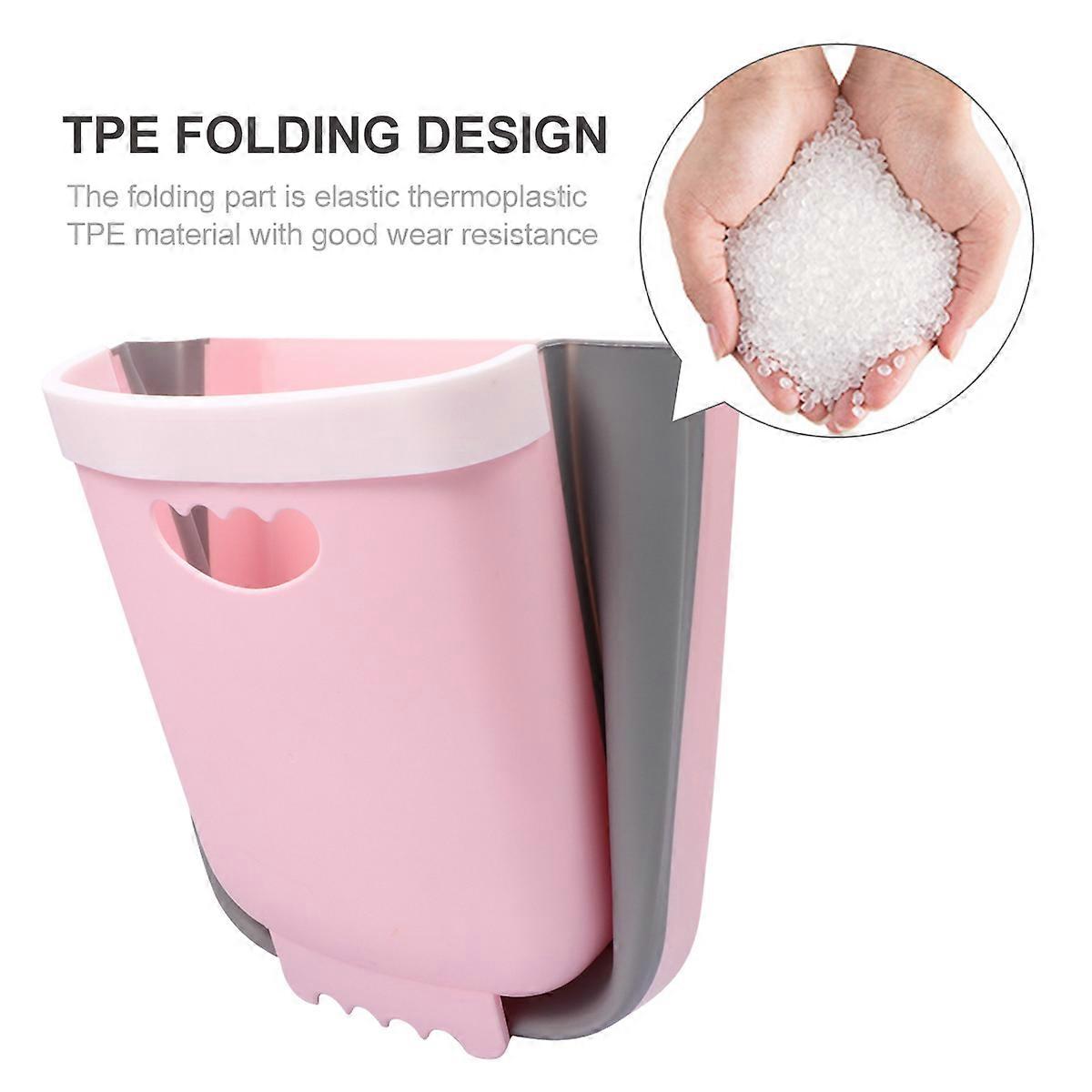 Thick Folding Trash Can for Kitchen Storage with Large Capacity 1Pcs