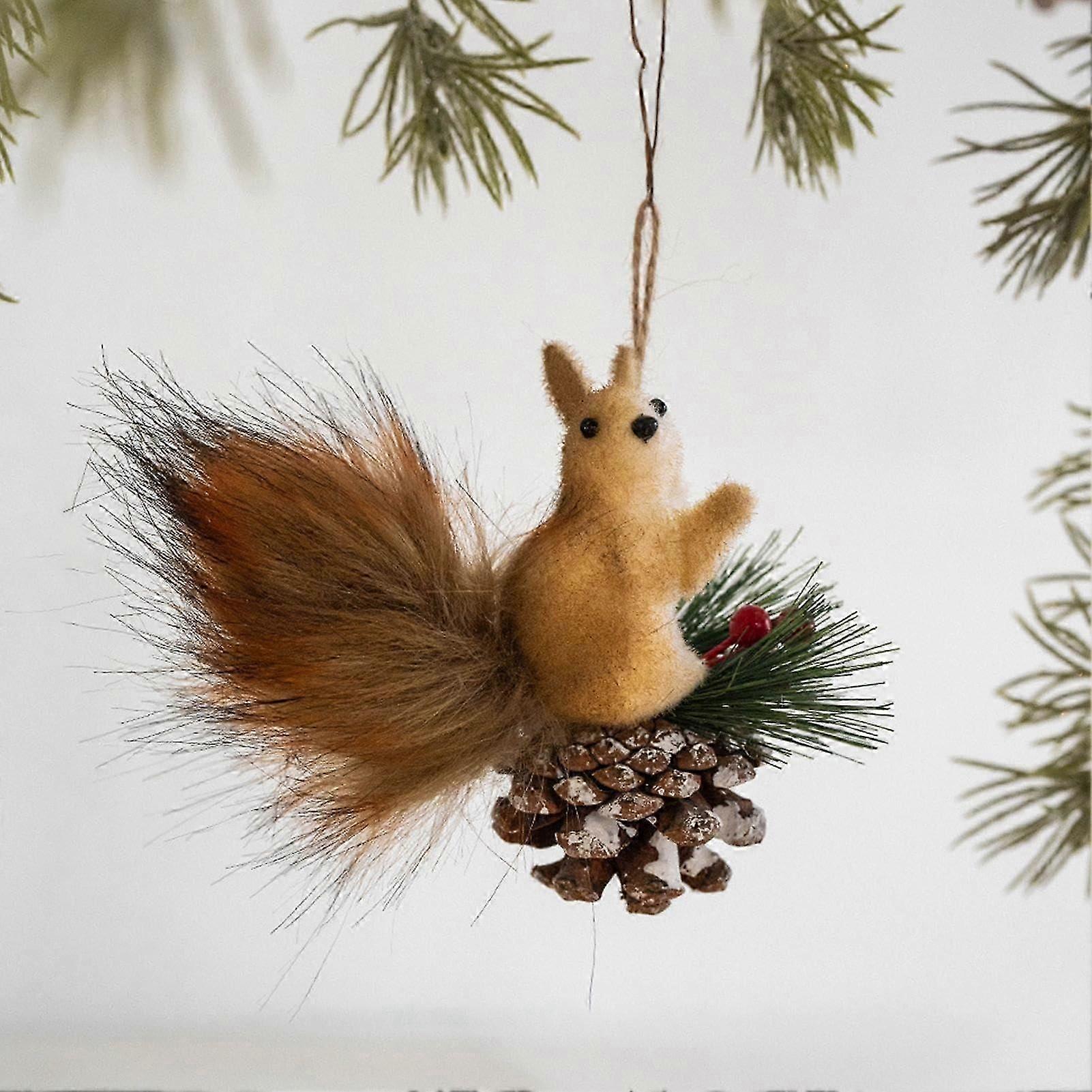 Foam Squirrel Pendant Animal Tree Decoration Christmas 02
