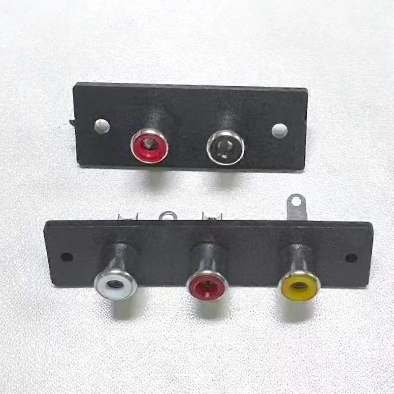 5PCS 2 Way 3 Way Terminal Panel Plate lnput Phono Chassis Socket Audio AV Adapter