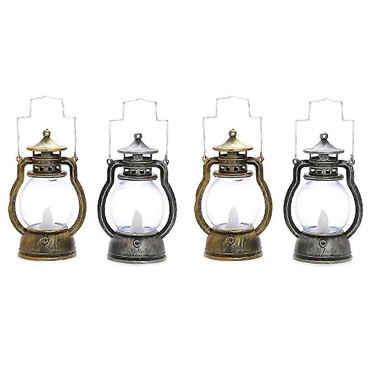 For 4pcs Led Lanterns Decorations Outdoor Hanging Lantern