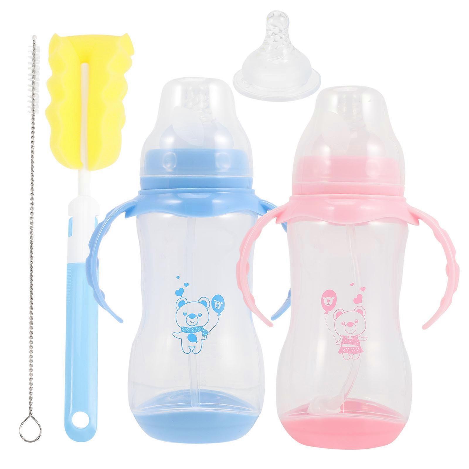 Baby Milk Bottle Nursing Bottle with Temperature Color Feature 1Set
