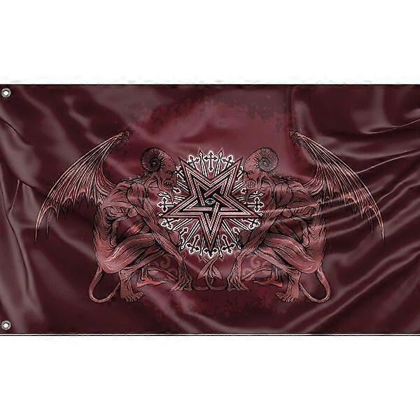 Demonic Pentagram Eye Flag FG568