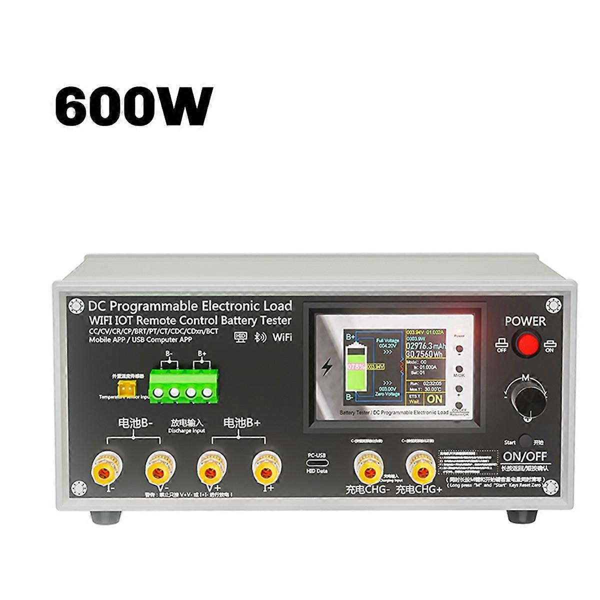WiFi Tuya 200V 50A DC Electronic Load USB Tester 600W