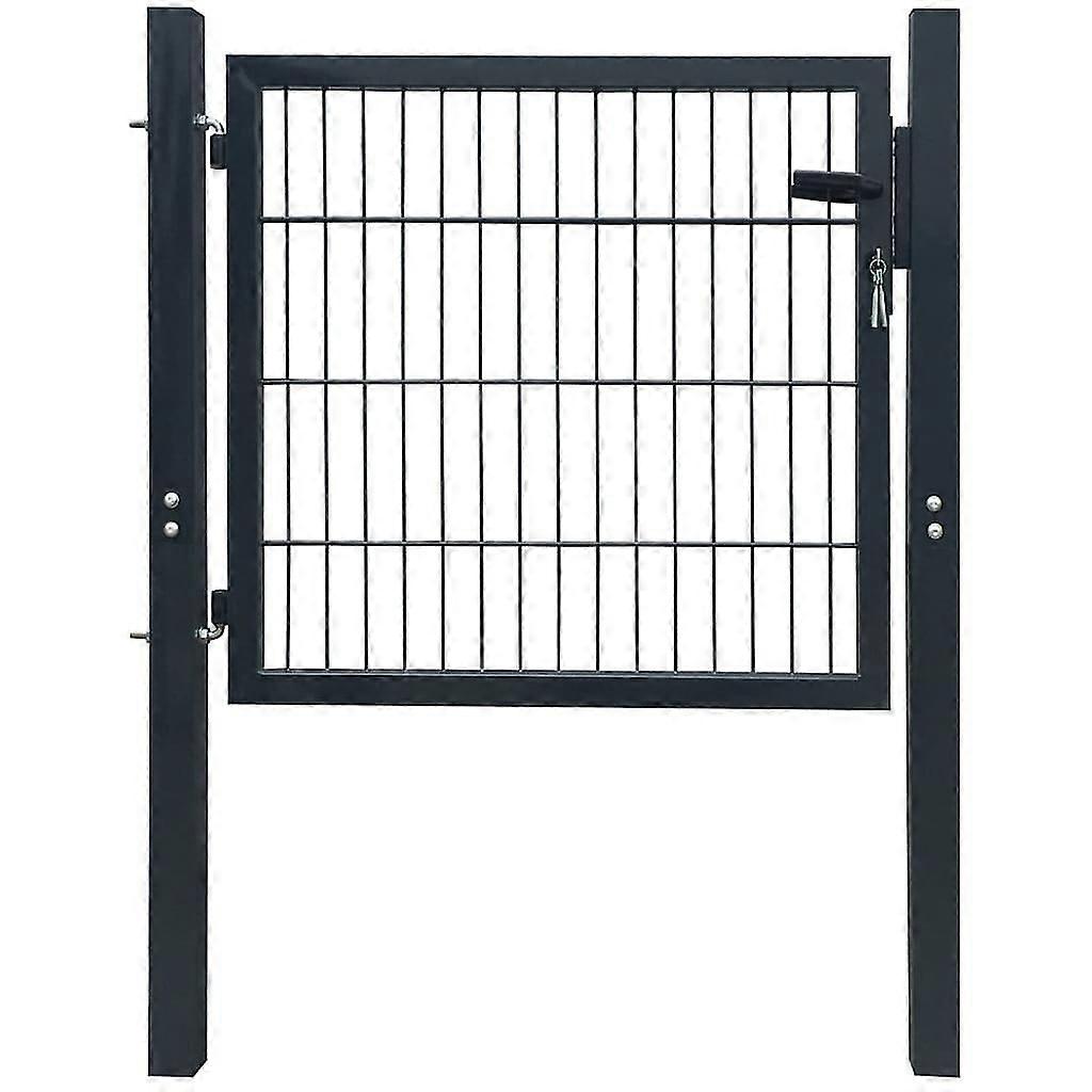 2d Fence Gate (single) Anthracite Grey 106 X 130 Cm