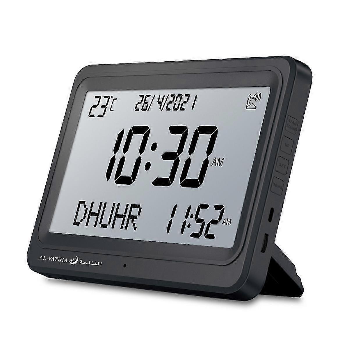 Digital Prayer Clock with 8 Azan Sounds Islamic Wall Desk Clock Automatic Worldwide Schedule
