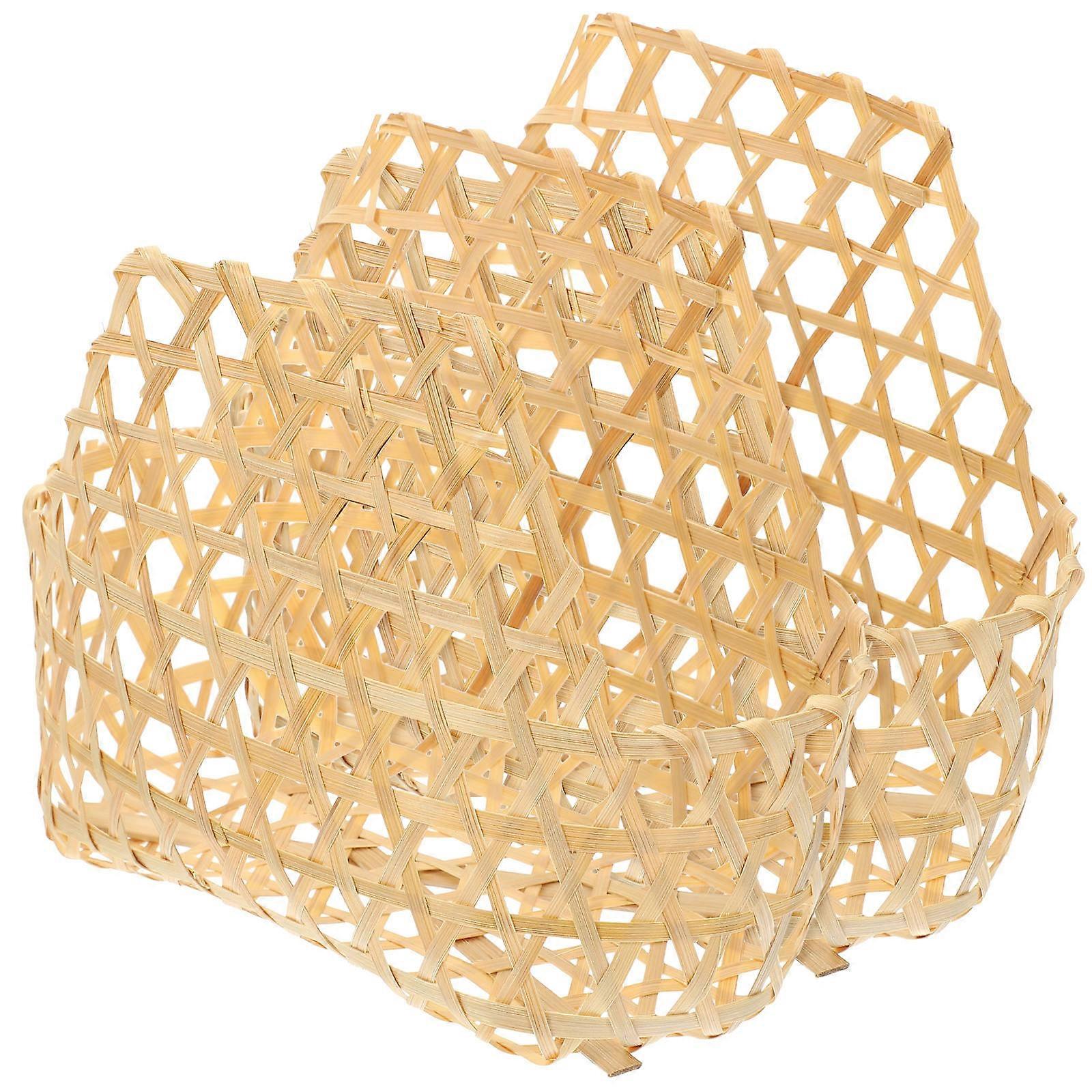 Basket Bamboo Handheld Storage Basket for Fruit 6Pcs