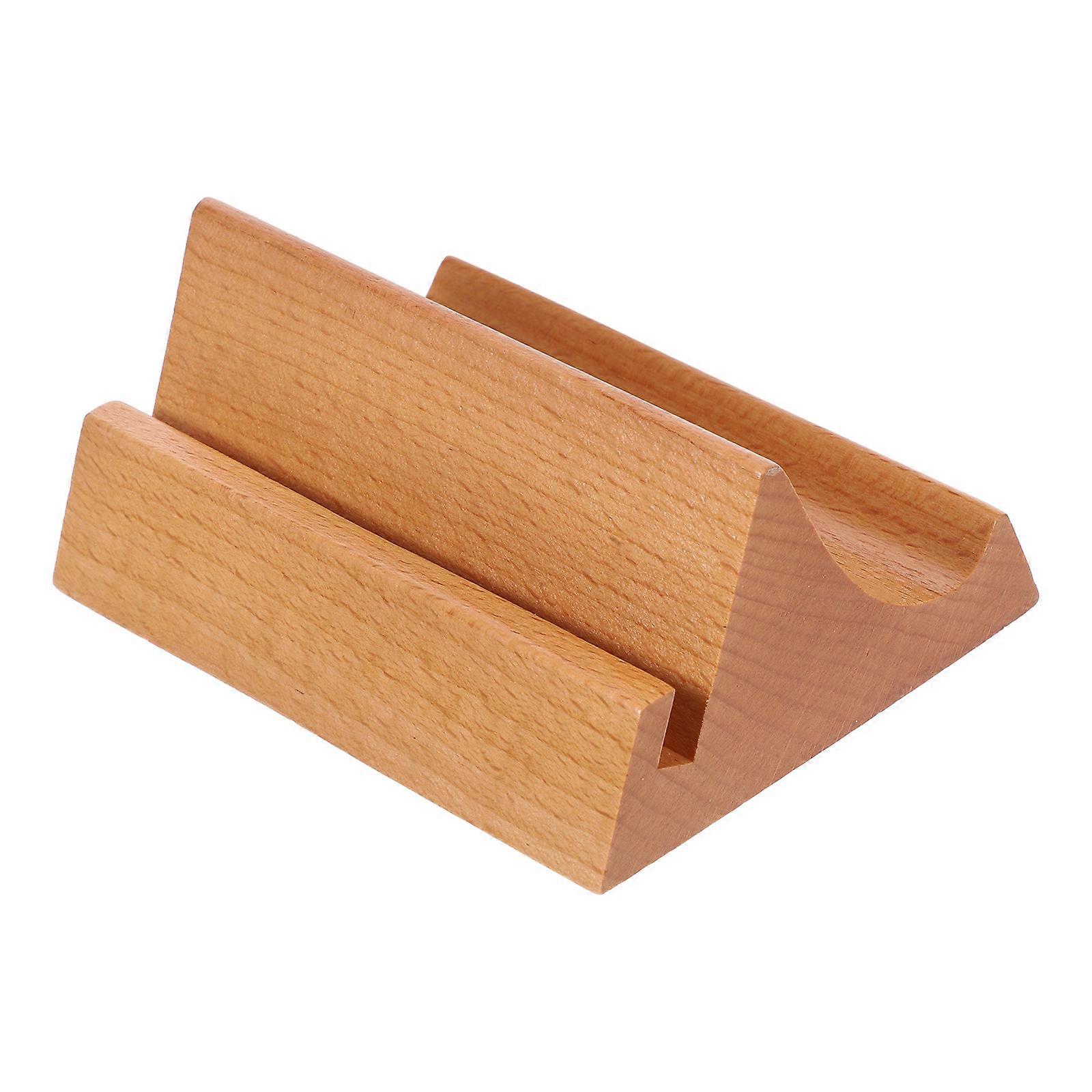 Multi-Functional 4Pcs Wooden Desk Organizer Stand for Holding Calendar and Phone