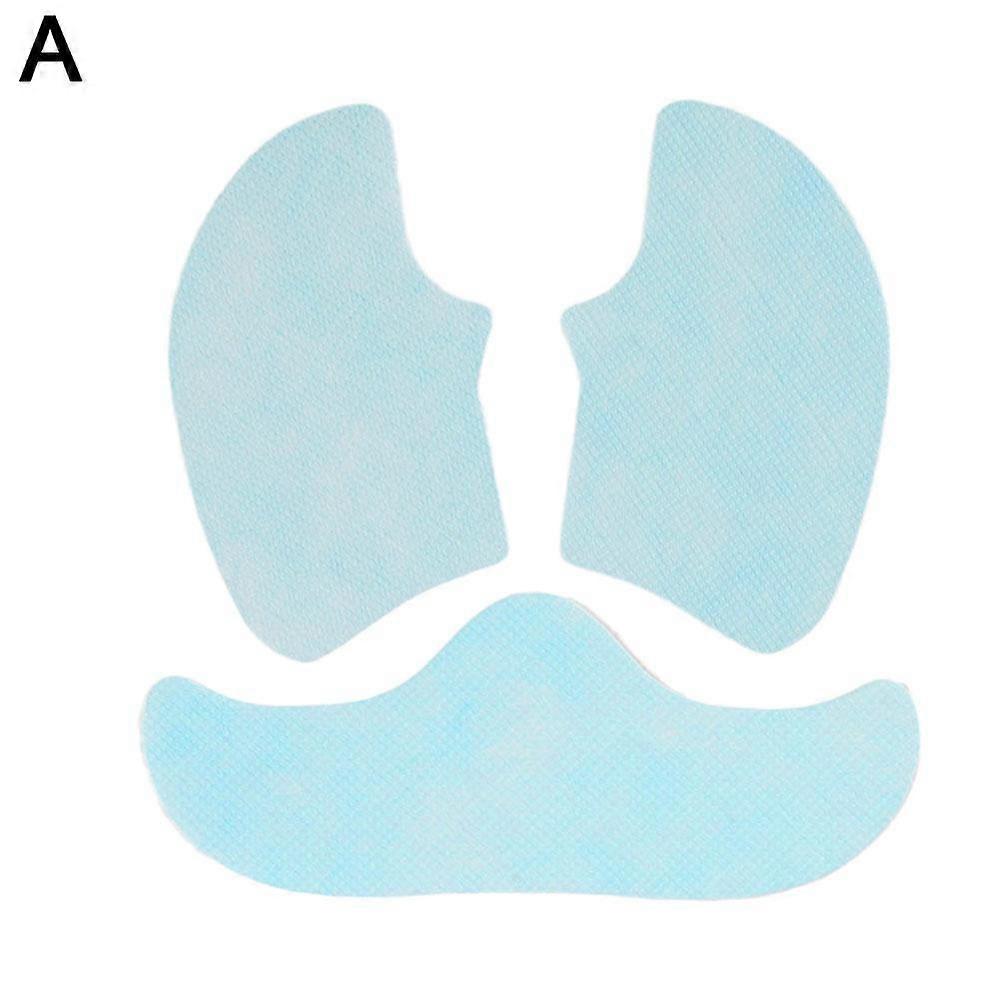 White Facial Mask Set with 1 Forehead and 2 Statutory Pattern Patches Universal Fit All Skin Types