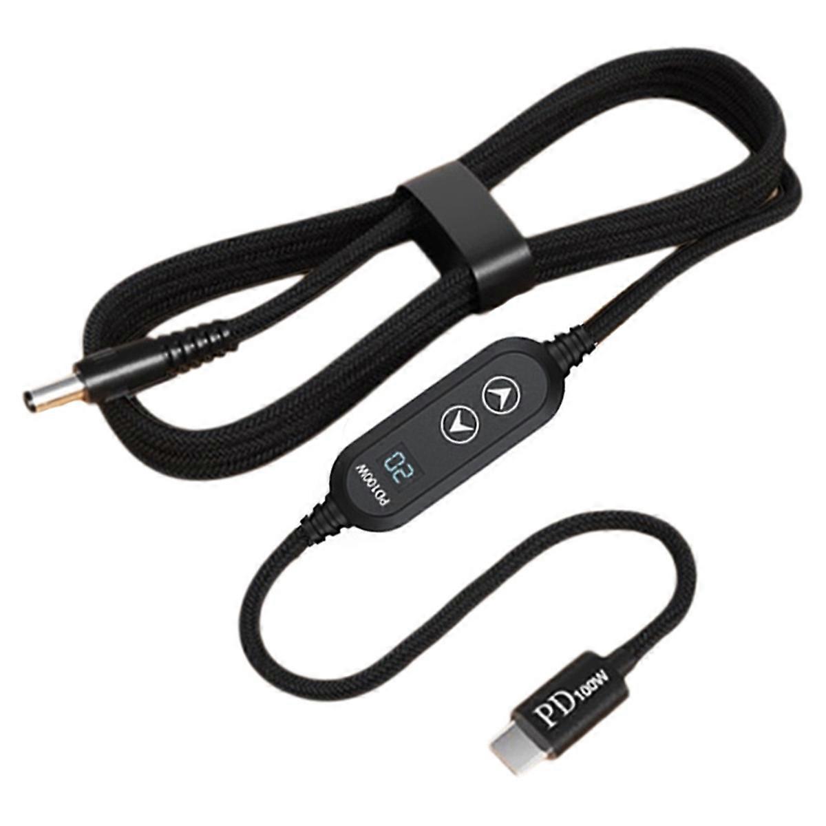 Type C to DC Power Boost Cable DC 5V/9V/12V/15V/20V Adjustable Boost Converter PD100W Trigger Cable
