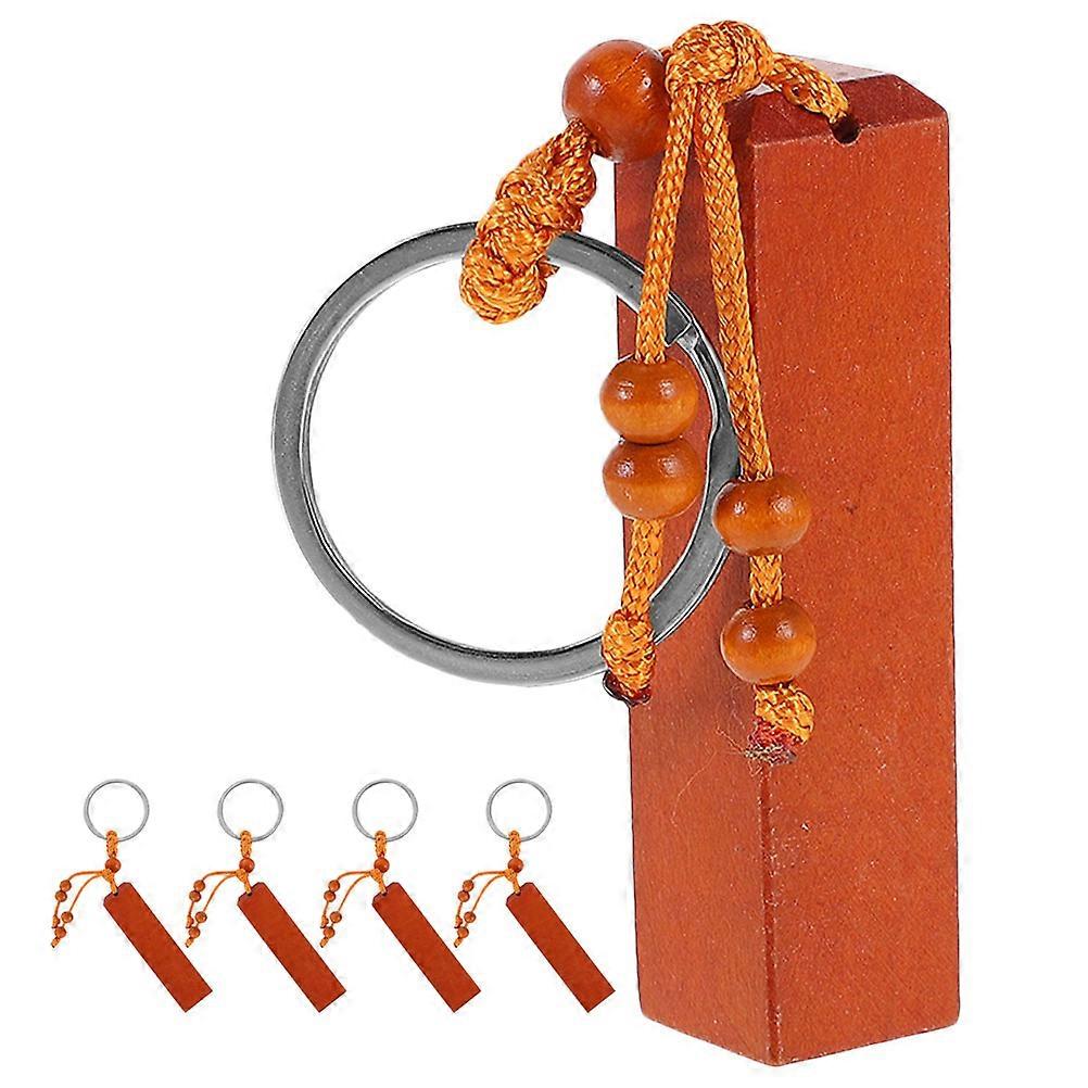 Wooden Keychain Blanks Ideal For Home Decoration And Craft Enthusiasts Simple Design 6.00X1.50X1.50CM 10Pcs