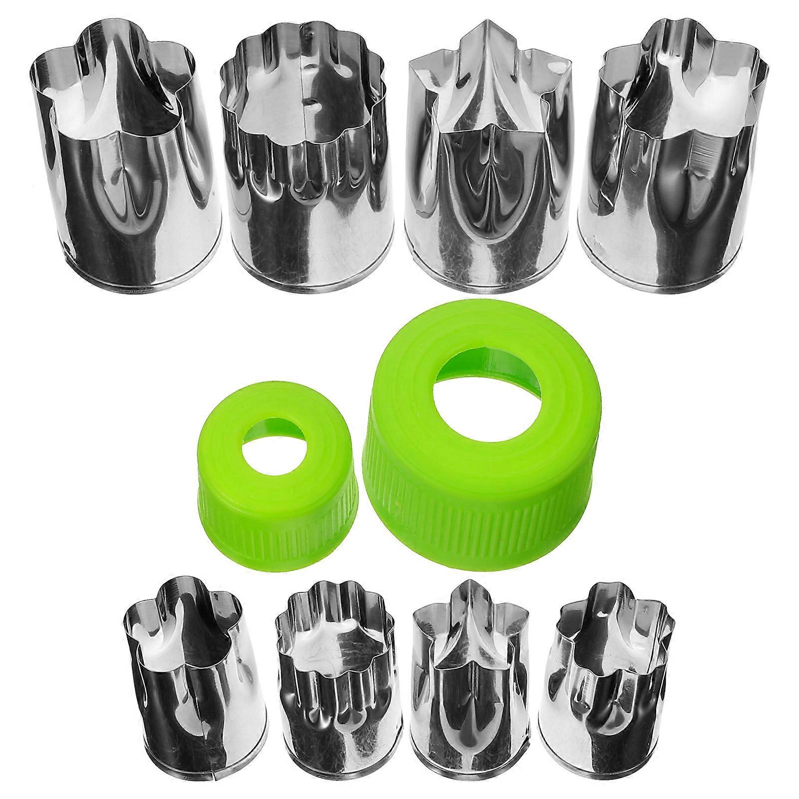 Vegetable Cutter Mold Stainless Steel Shape Tool for Kitchen 8Pcs Random Color
