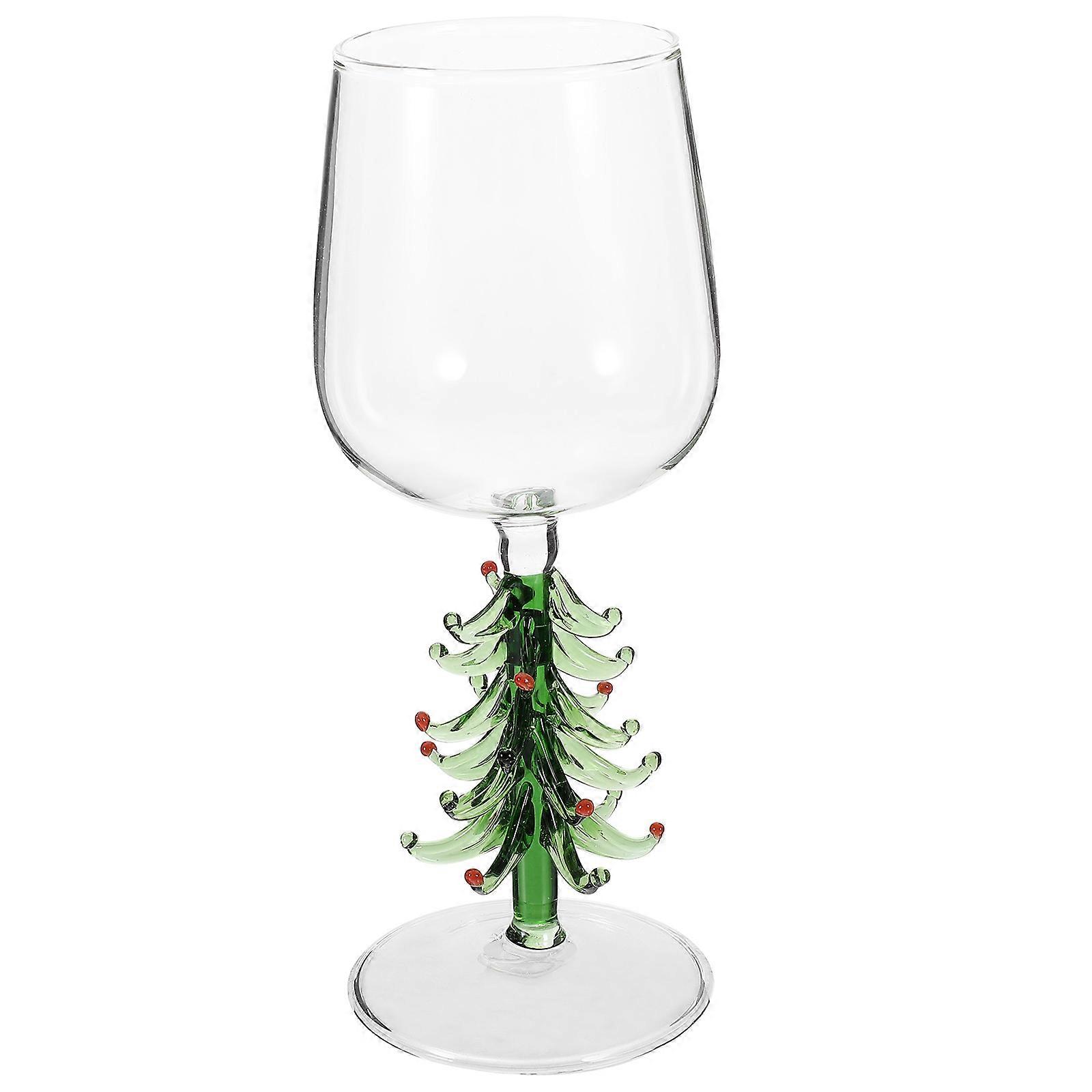 Delicate Wine Goblet Tree Shaped Glass for Drinking Use 4Pcs Set