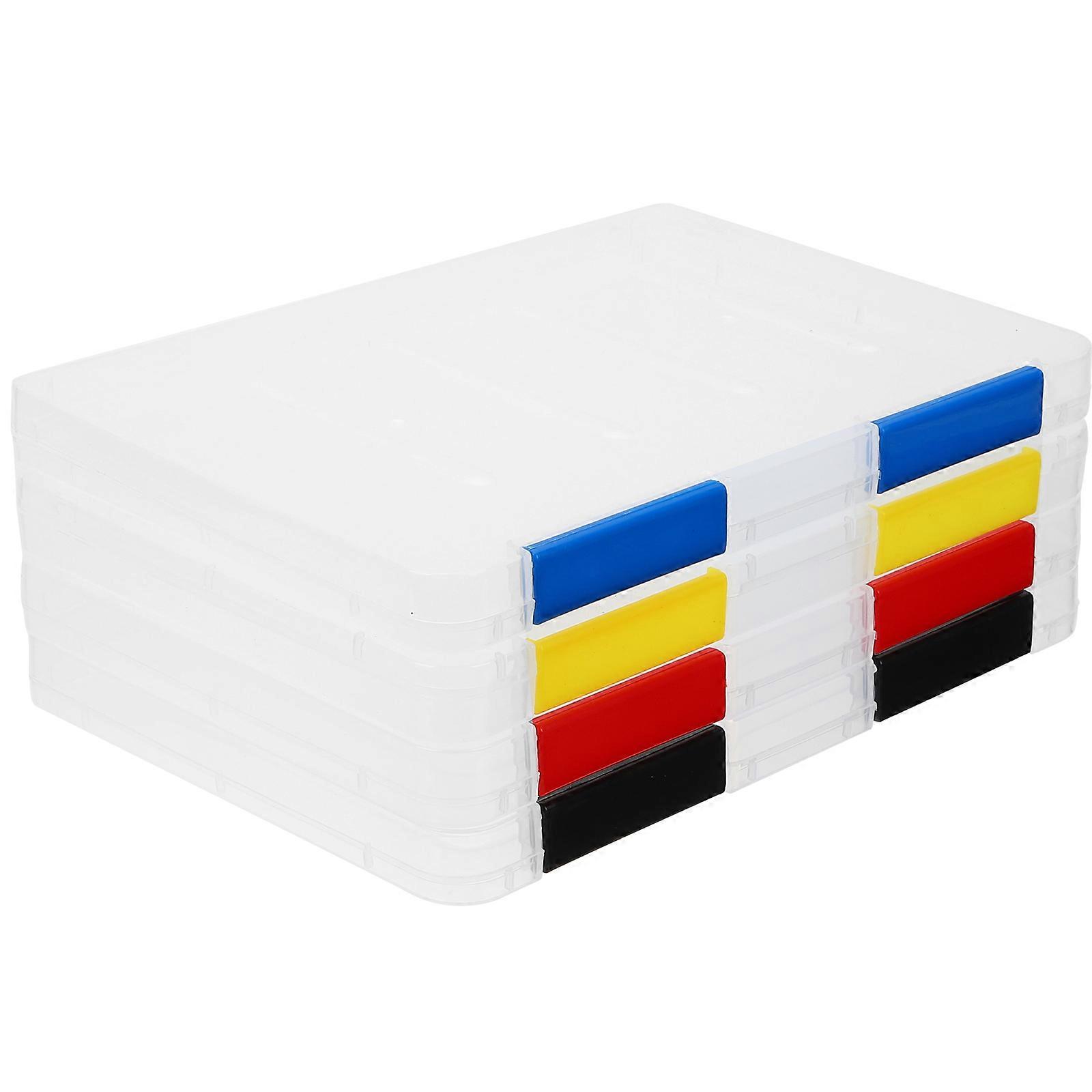 12 Pcs Transparent File Organizer Rectangular Design For Students Home Use Assorted Color File Organization With Stackable Design