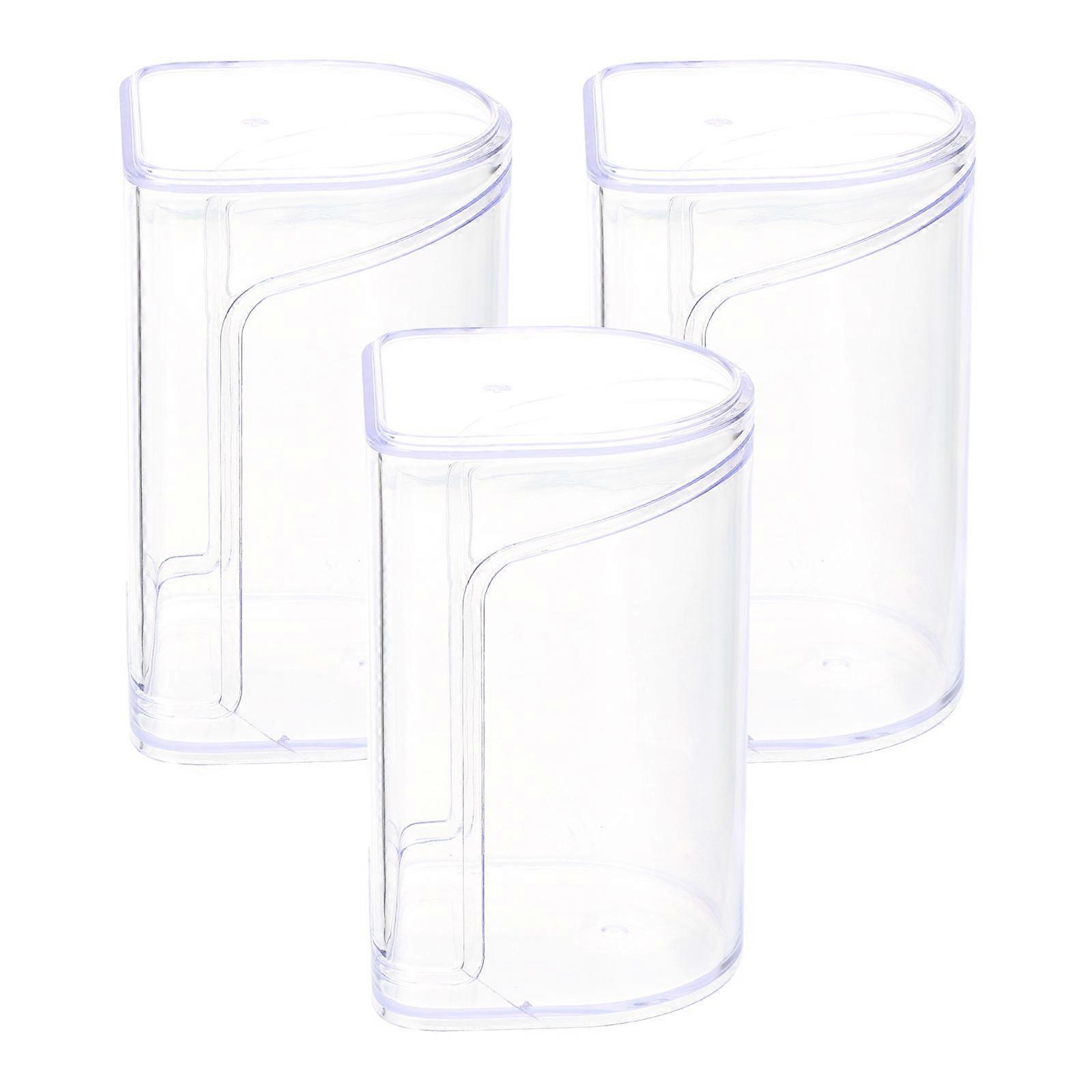 3Pcs Display Case Square Clear Display Holder for Dolls Action Figures and Model Storage