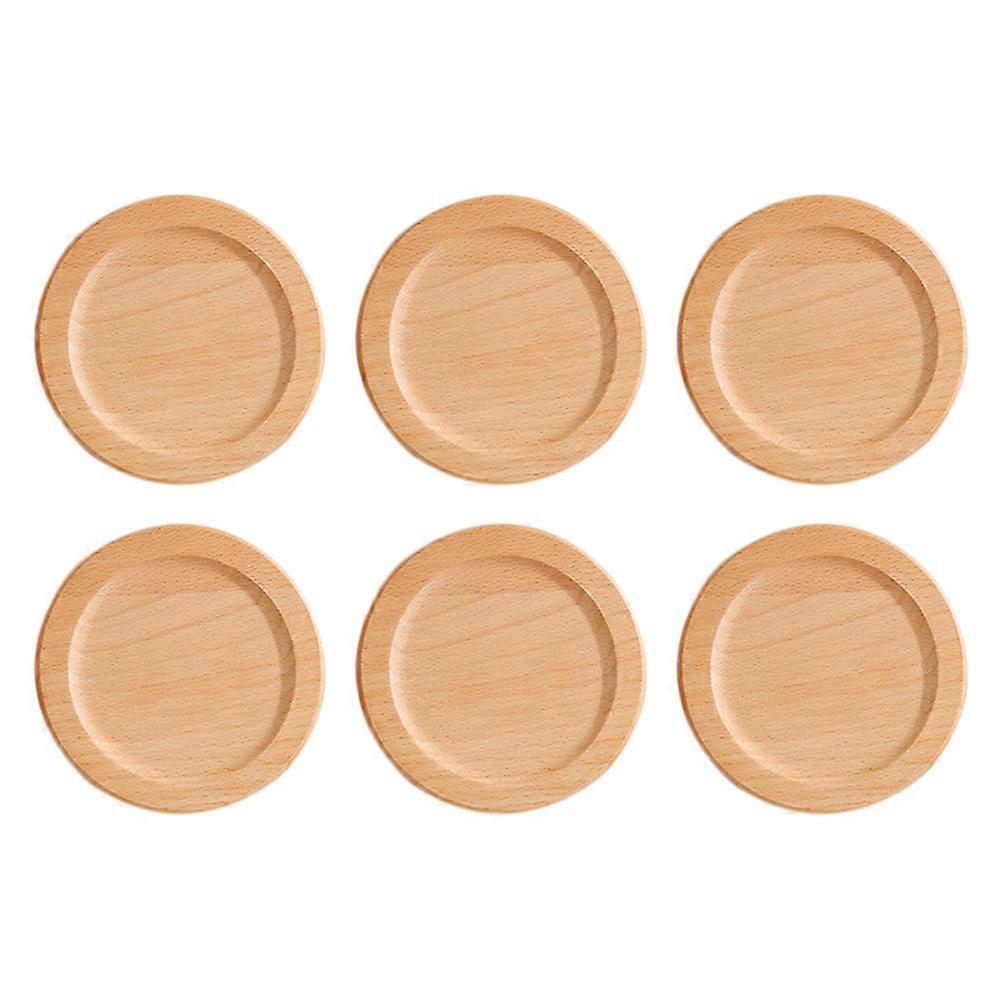 Coasters for Drinks Wooden Cup Mat with Coaster Holder 12Pcs
