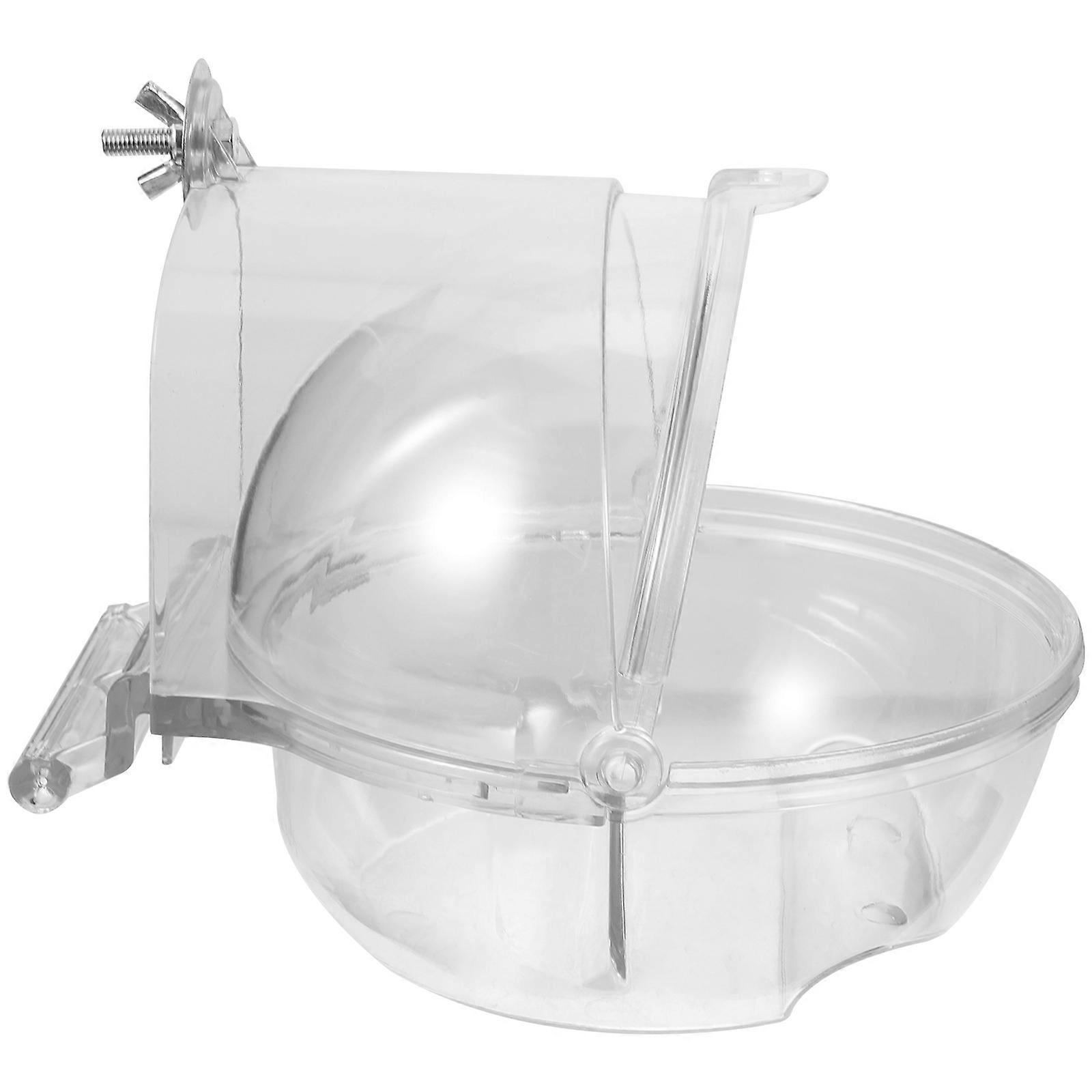 Plastic Bird Bath for Cage Parrot Shower Box 4Pcs Durable Bath Tub