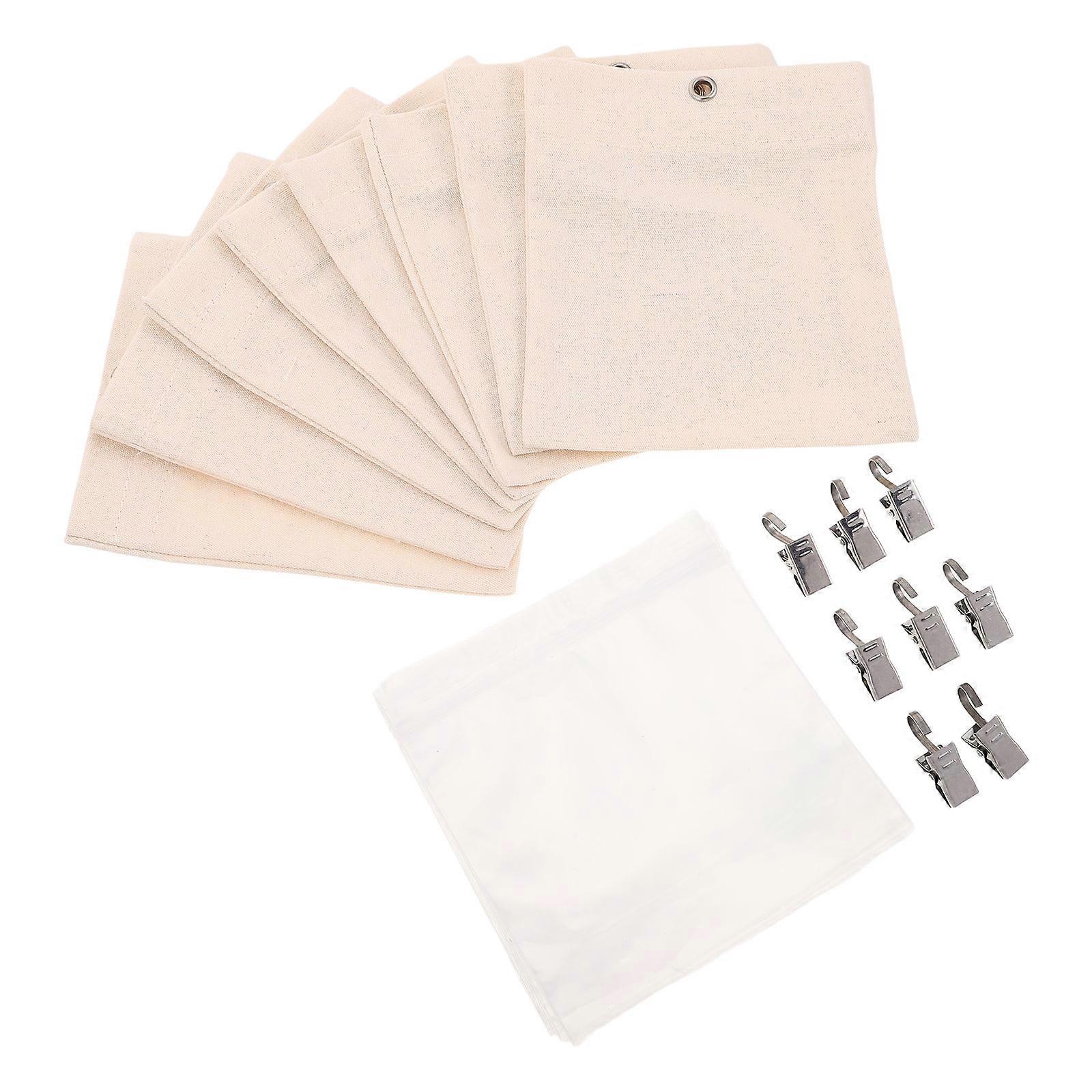 Curtain Weights Sets For Outdoor Leisure Patio Garden 24 Sets Secure Hold Beige With Builtin Clips And Quick Installation