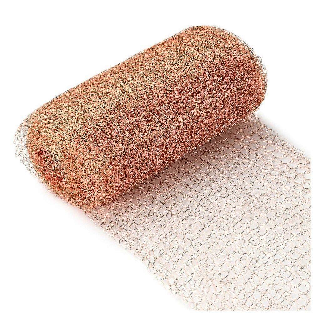 3pcs 12.7cmx3meter Copper Knitted Wire Mesh Rustproof Copper Mesh Roll for Rodent Copper Mesh for Garden House Ideal DIY