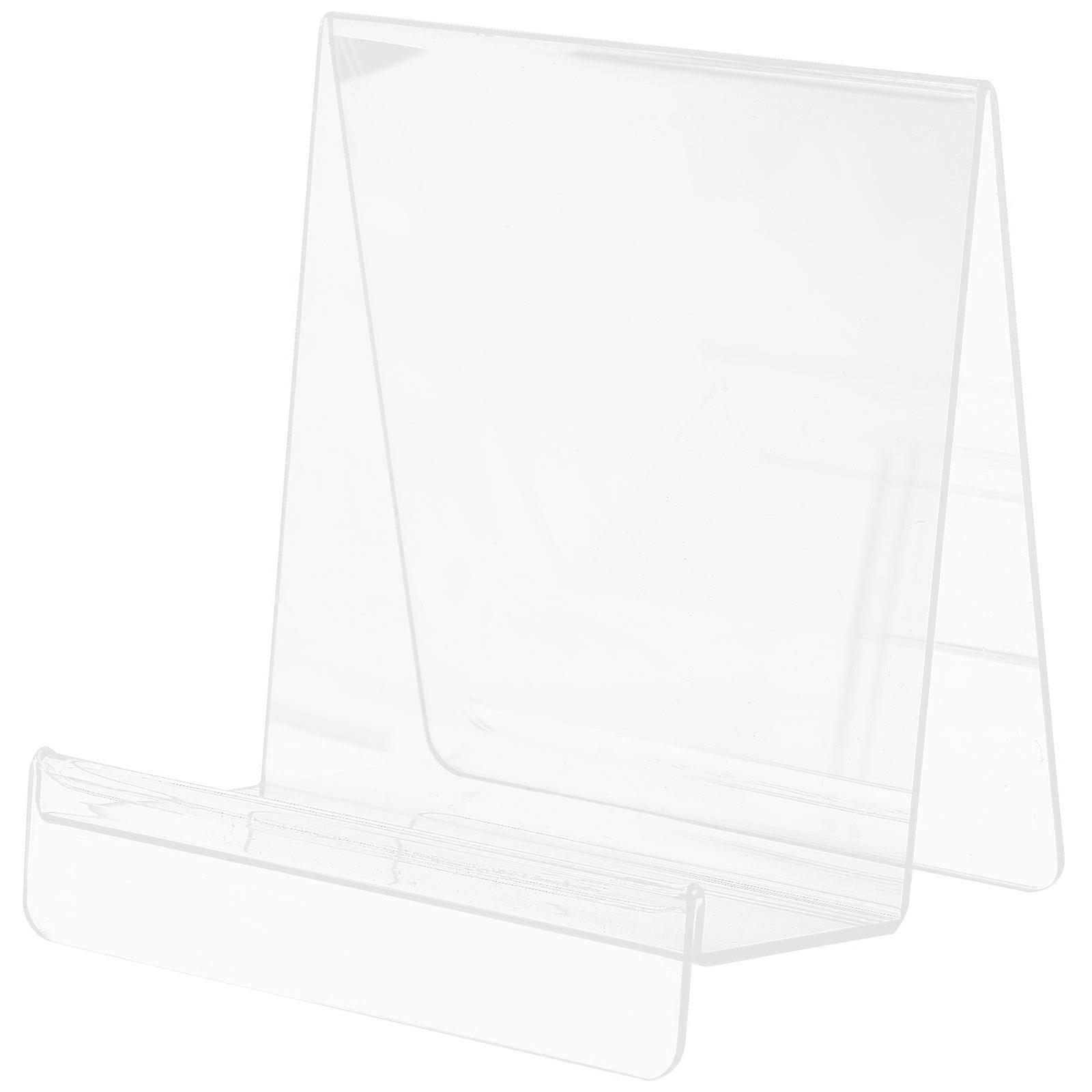 Book Display Stand Acrylic for Storage 2Pcs Clear Easel Rack Holder