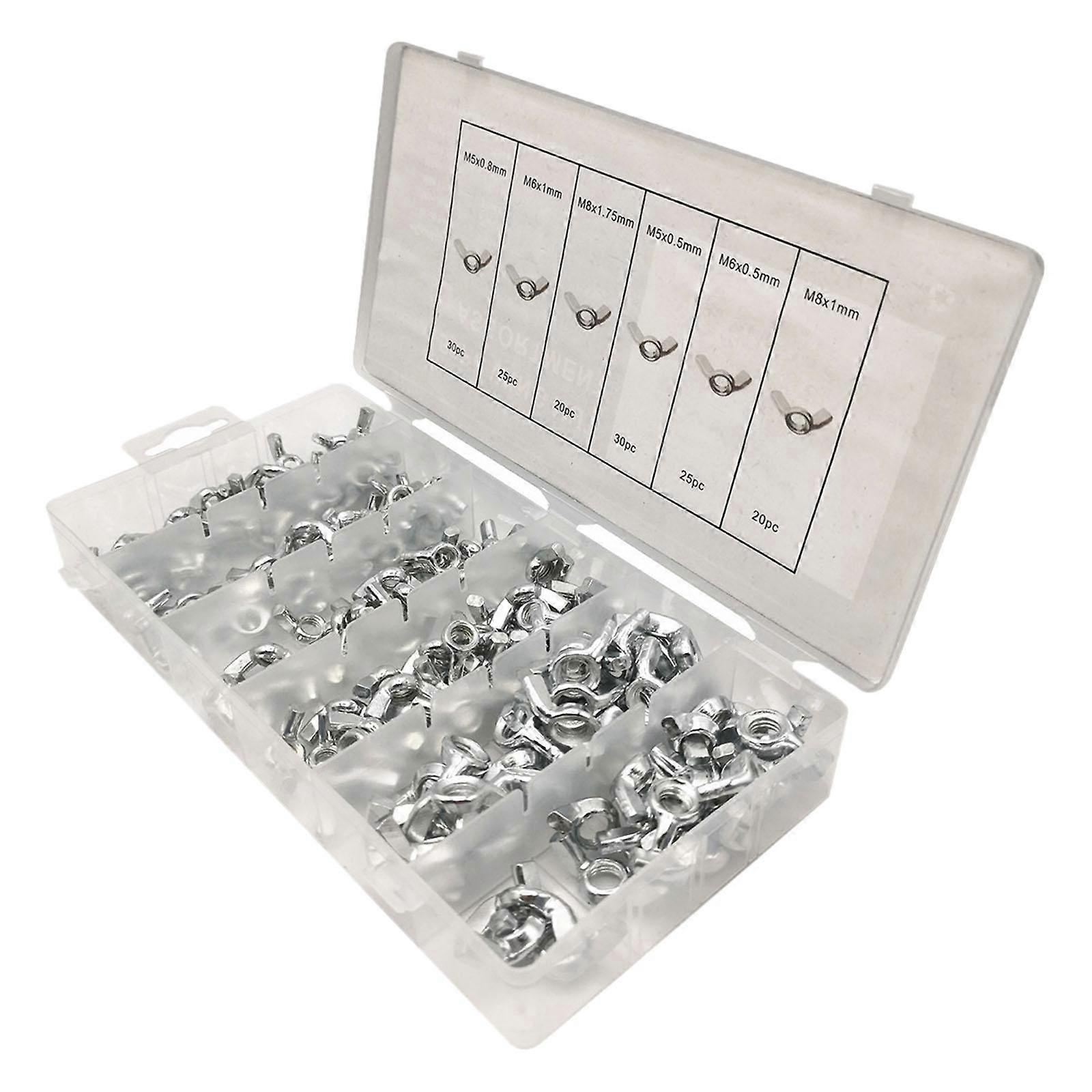 150 Pieces Butterfly Wing Nuts Assortment Kit with Storage Box Hardware