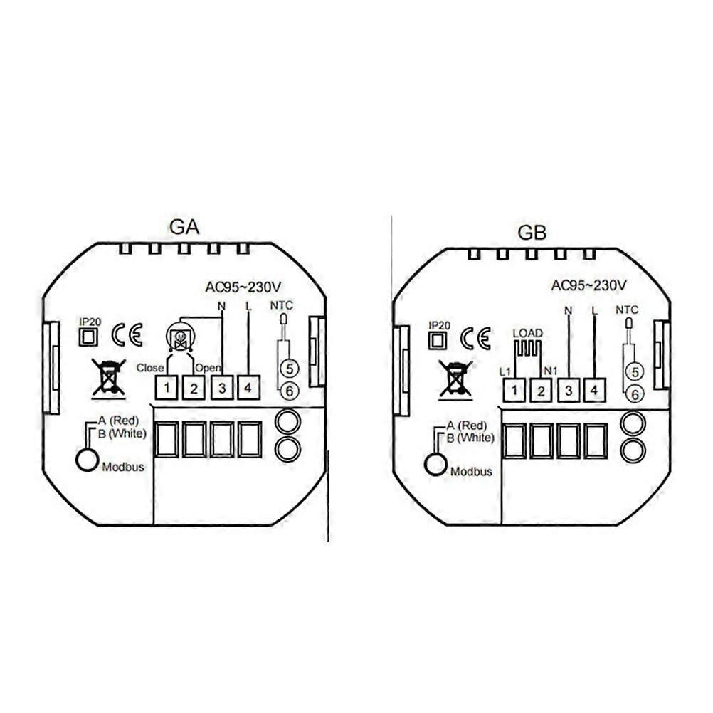 Smart Thermostat Temperature Controller LCD Display For 9.00X9.00X4.00CM 1Pcs