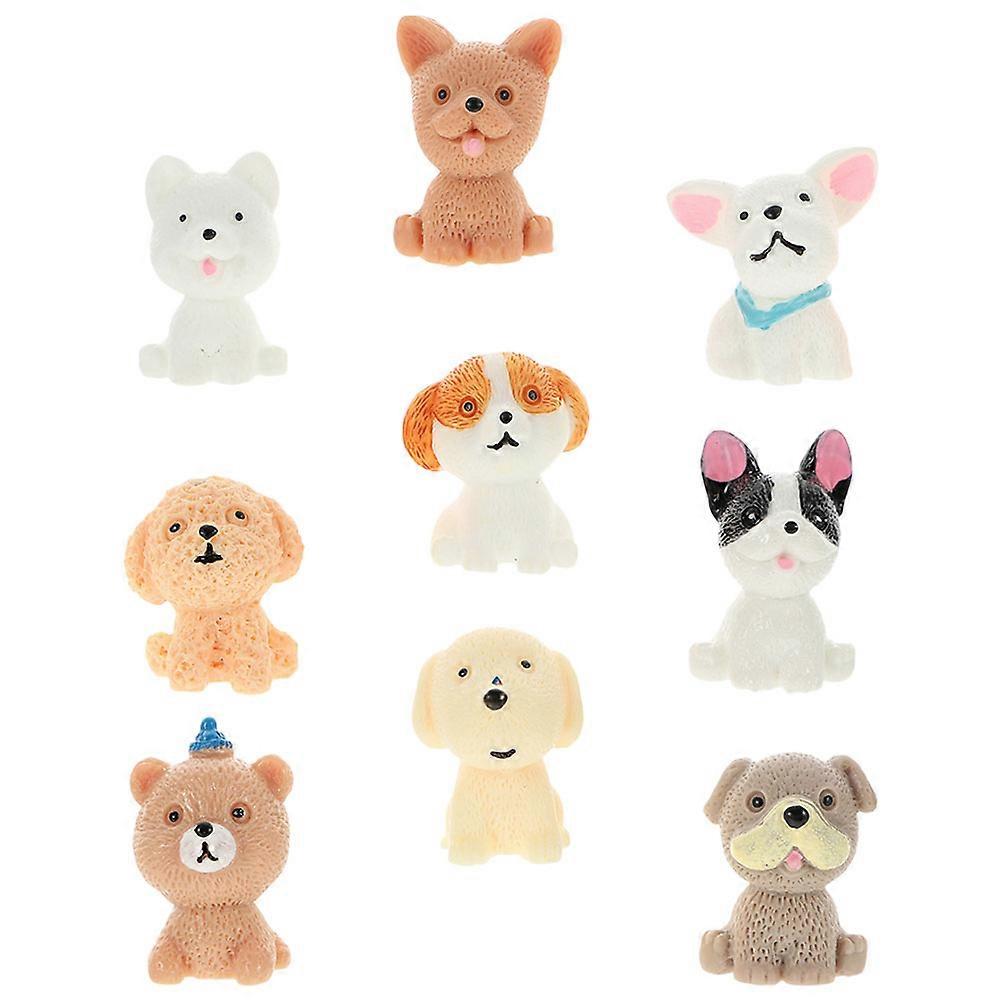 Assorted Color Miniature Puppy Figures Resin Dog Figurines for Decoration 45Pcs