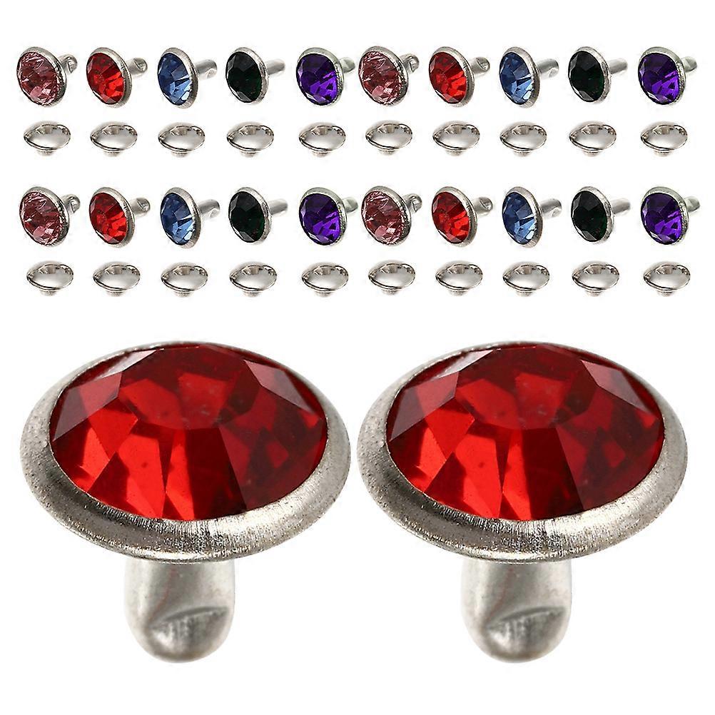 Colorful Rhinestone Rivet Studs for DIY Bag Making 300Pcs