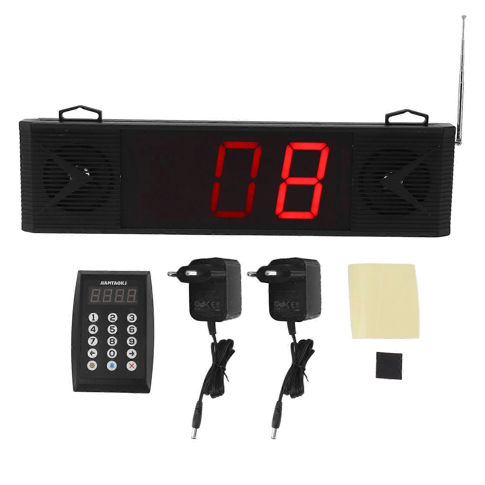 Queue Calling System Loud Speaker Screen Display 3 Digits Easy Operation Take A Number System 100240V EU Plug