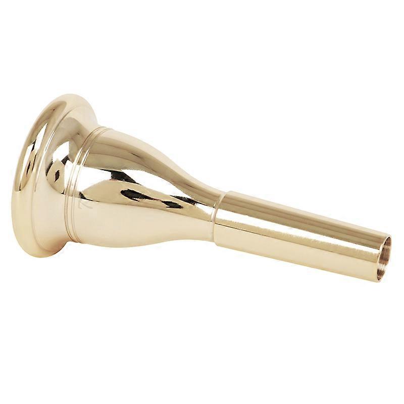 Tuba Mouthpiece Solid Construction Plated Musical Instrument Gold