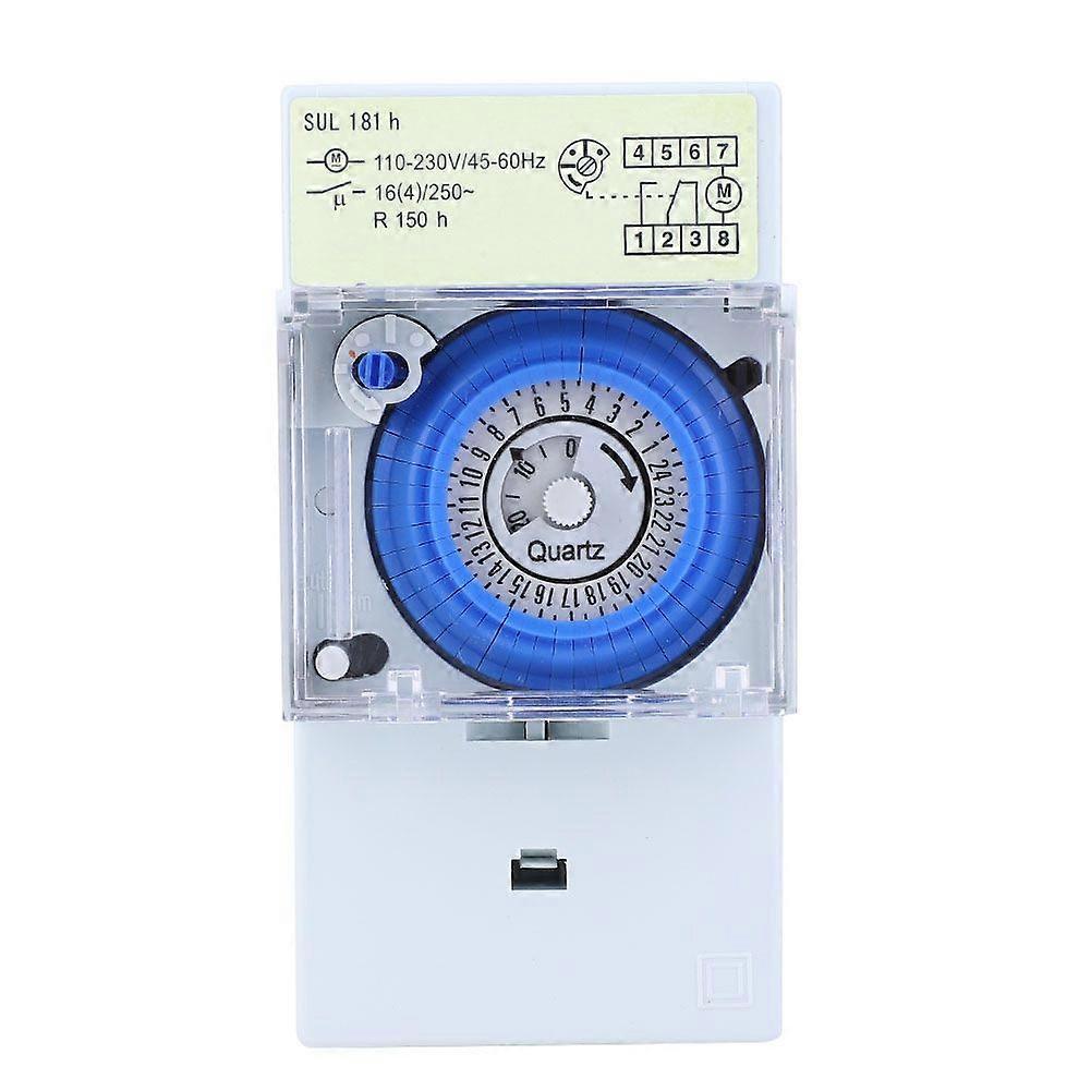 SUL181h Mechanical Timer 24 Hours Quartz Motor Timer Switch Relay 110~230VAC 16A
