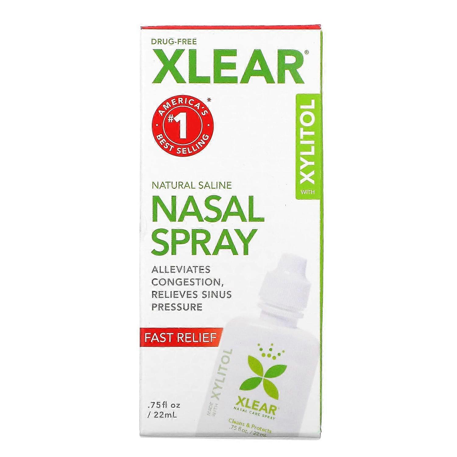 Xlear, naturlig saltvannsnesespray, 22 ml