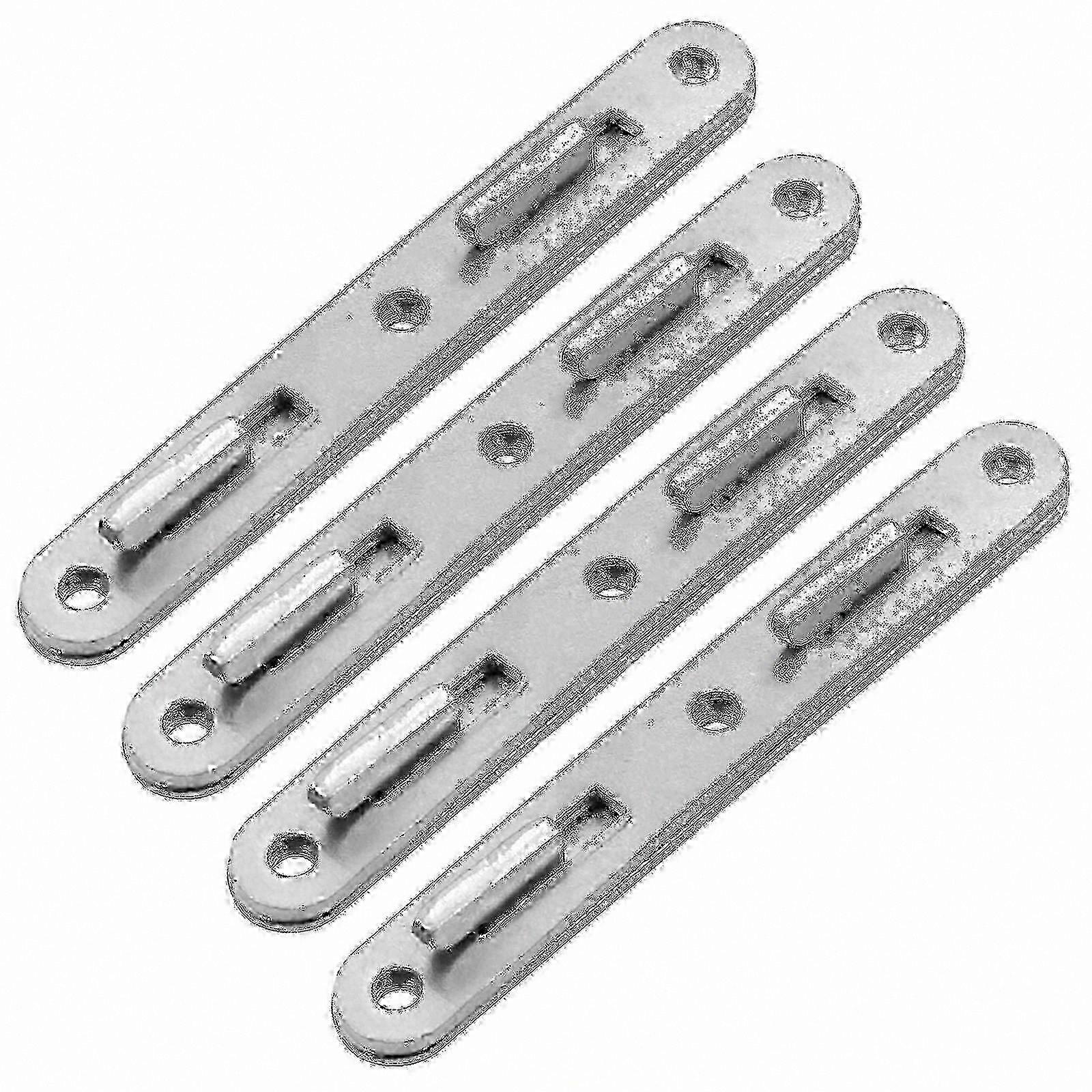 Galvanized Steel Bed Hooks, 4 Sets for Headboard and Footboard Connections, Durable Round Design for Secure Furniture Assembly