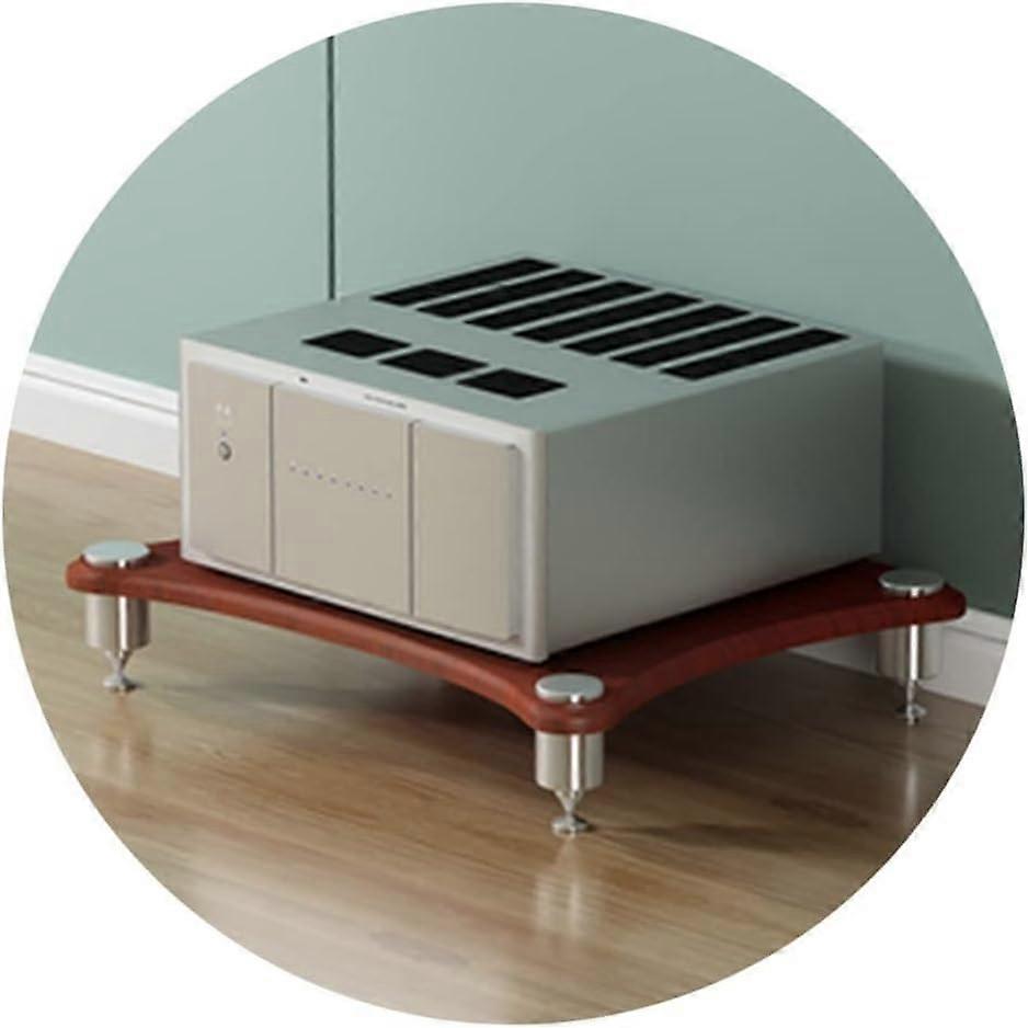 Multifunctional Audio TV Stand 60*48*10 cm, 1Tier Brown SpaceSaving Media Storage for Home Entertainment Systems