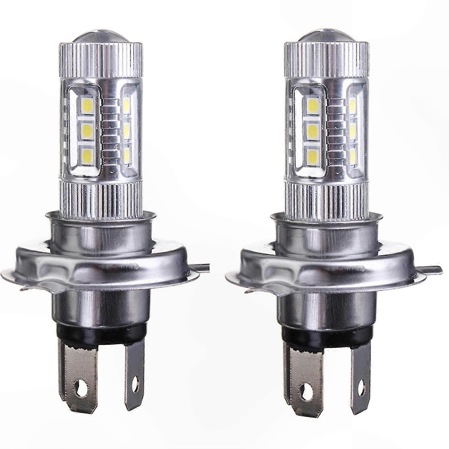 LED Headlight Bulbs 80W 8000LM 8000K Cool White High Low Beam Fog Light Kit 1pcs/2p H4-Compatible
