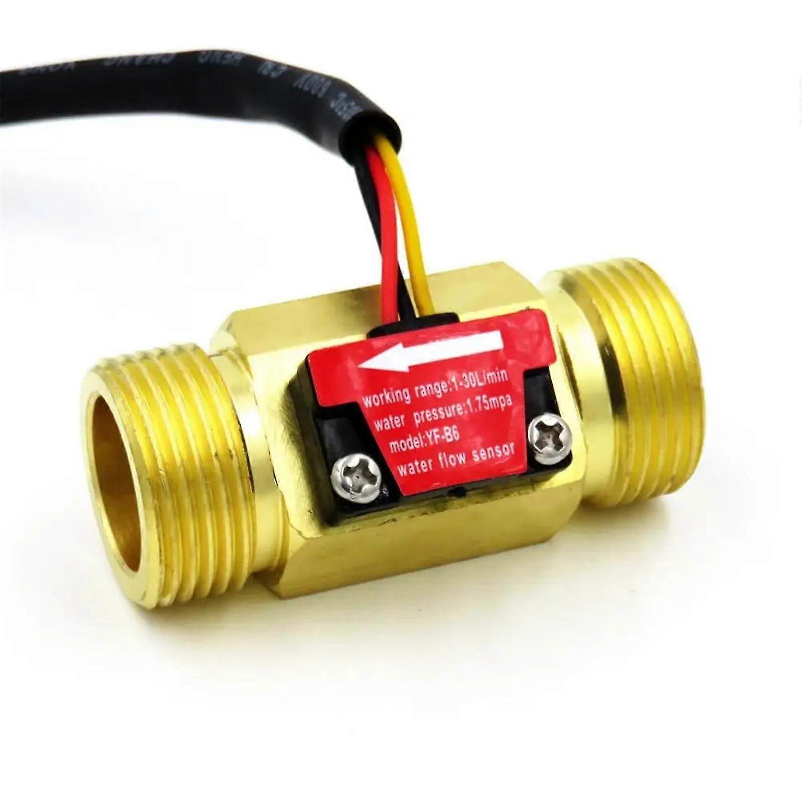 YFB6 Hall Effect Flow Sensor Water 245L/min BSPT G3/4' Threaded End Quick Connection 3% Error Turbine flowmeter